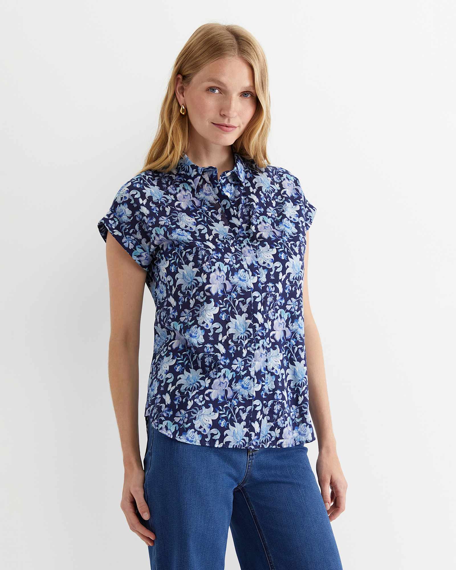 Butterfly Short Sleeve Liberty Shirt in MULTI