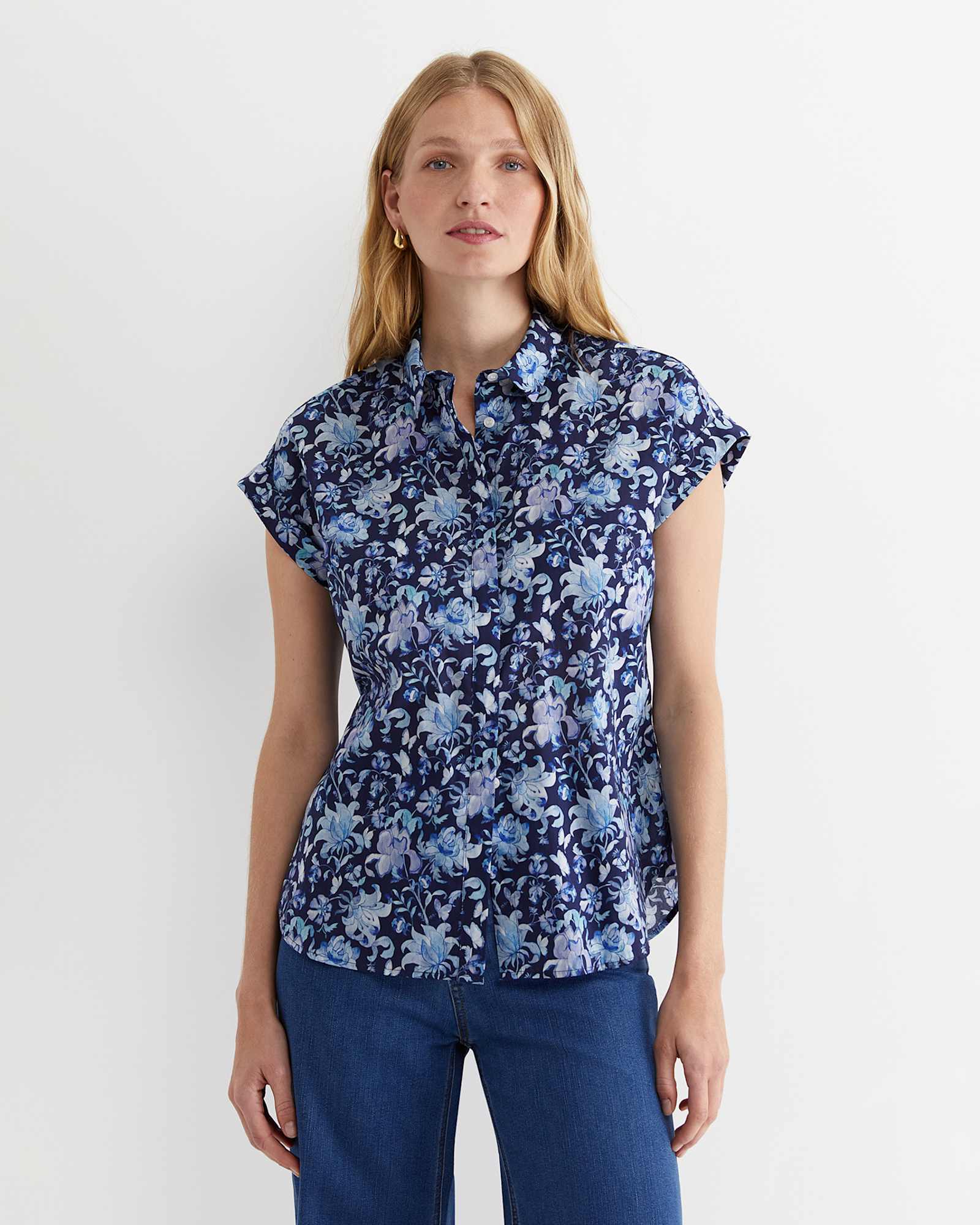 Butterfly Short Sleeve Liberty Shirt in MULTI
