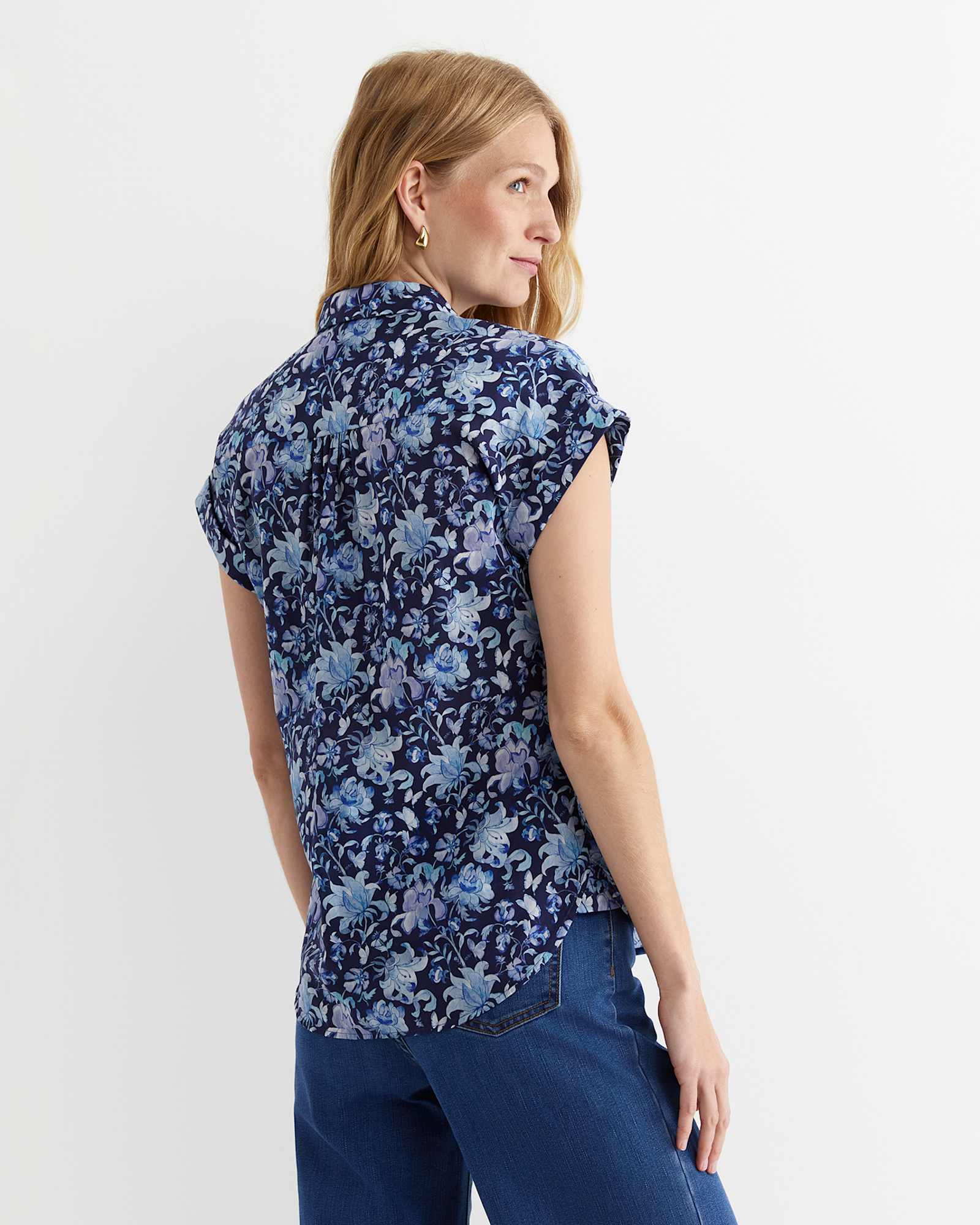 Butterfly Short Sleeve Liberty Shirt in MULTI