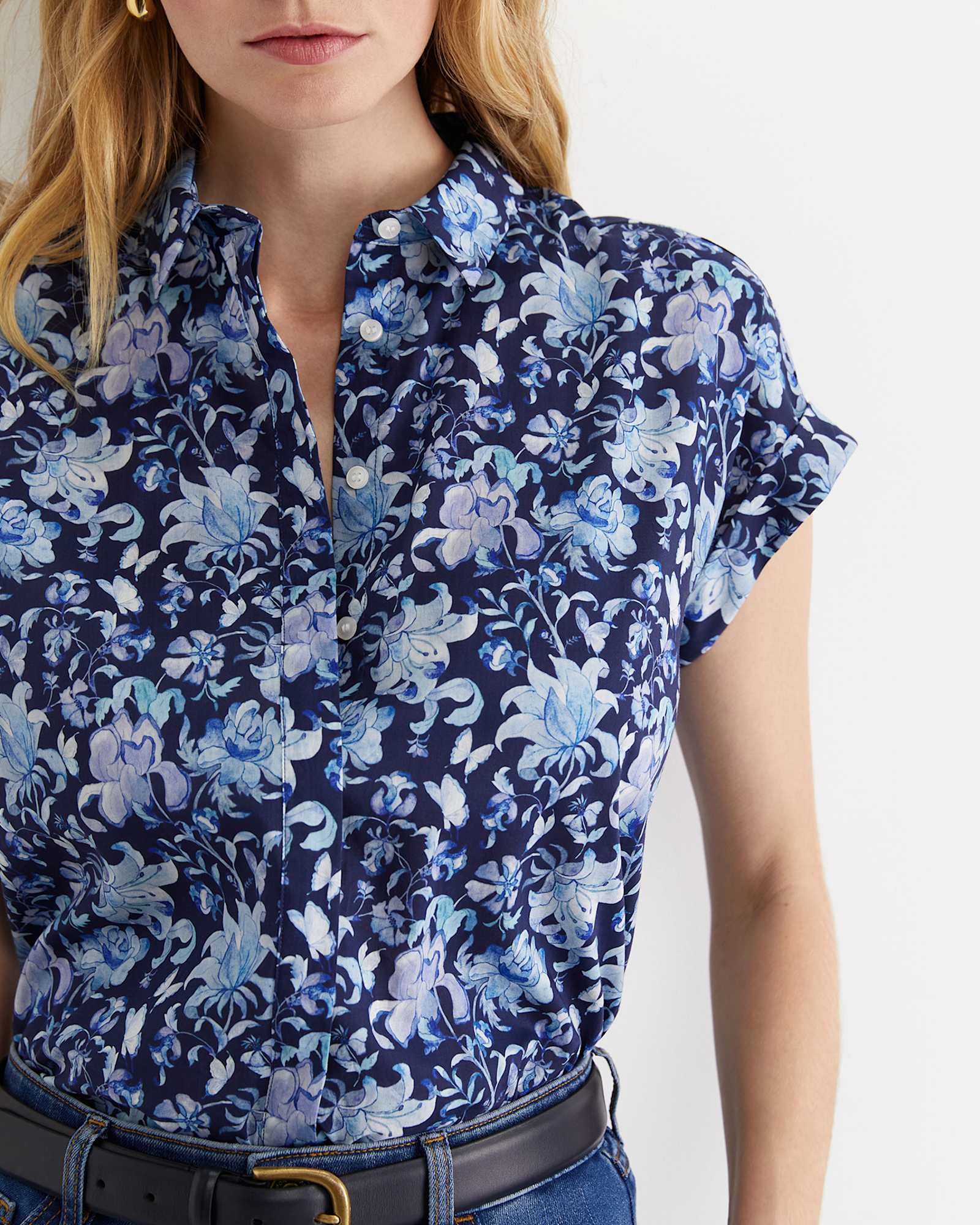 Butterfly Short Sleeve Liberty Shirt in MULTI