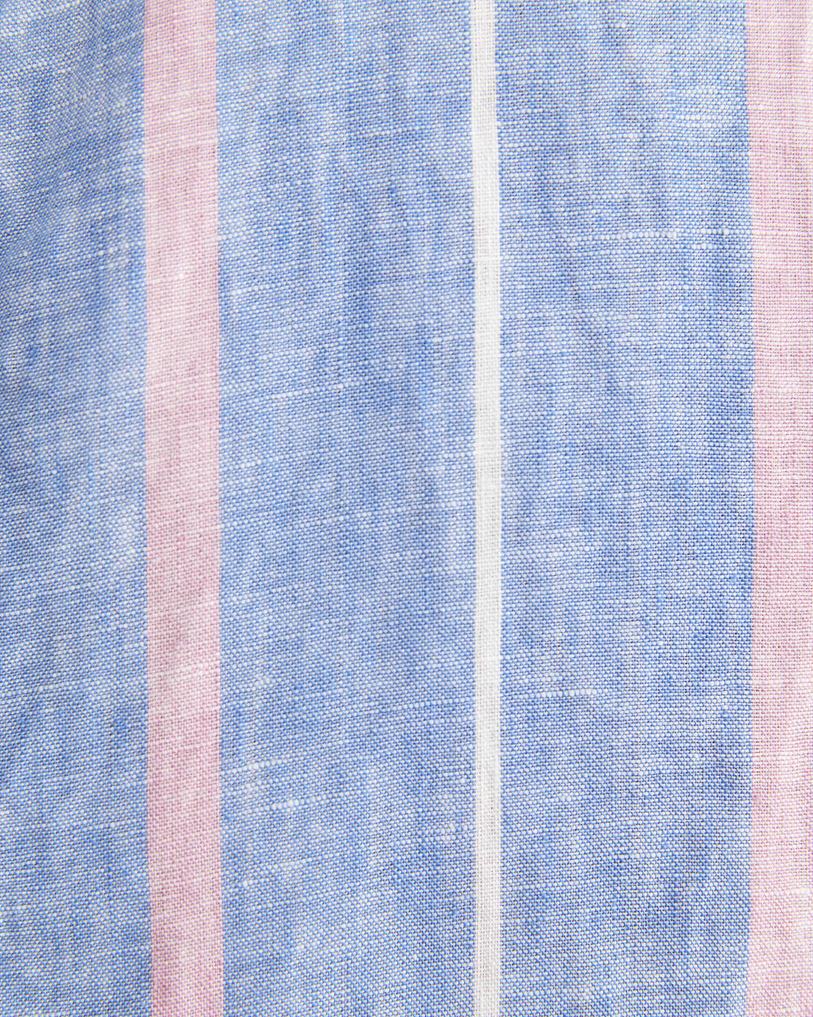 Redfern Short Sleeve Linen Stripe Shirt in PINK/BLUE