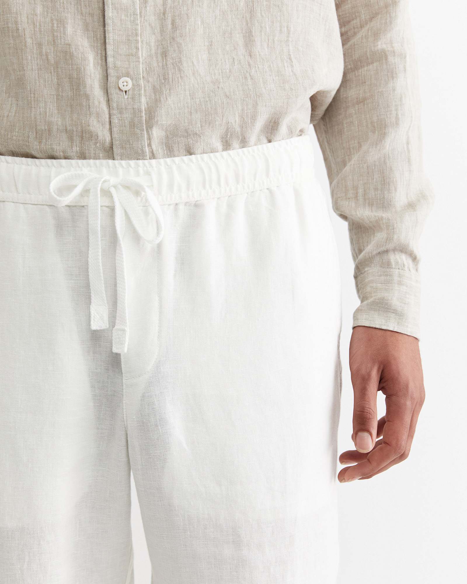 Caffery Linen Pant in WHITE