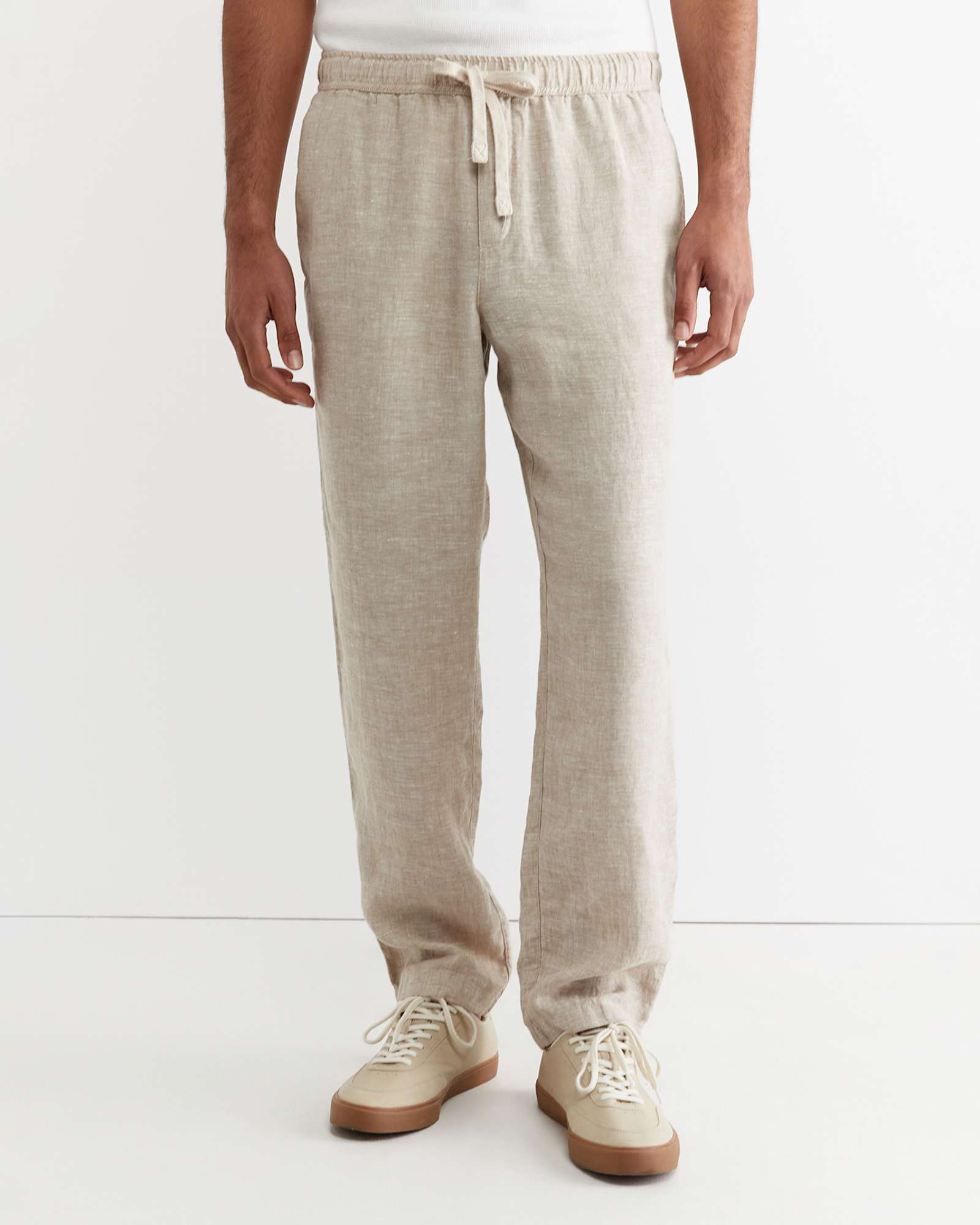 Caffery Yarn Dyed Linen Pant in CAPPUCCINO