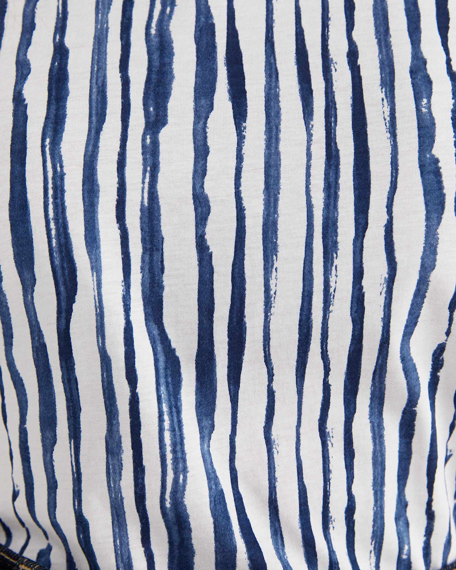 Tina Stripe Mercerised Tee in NAVY/WHITE
