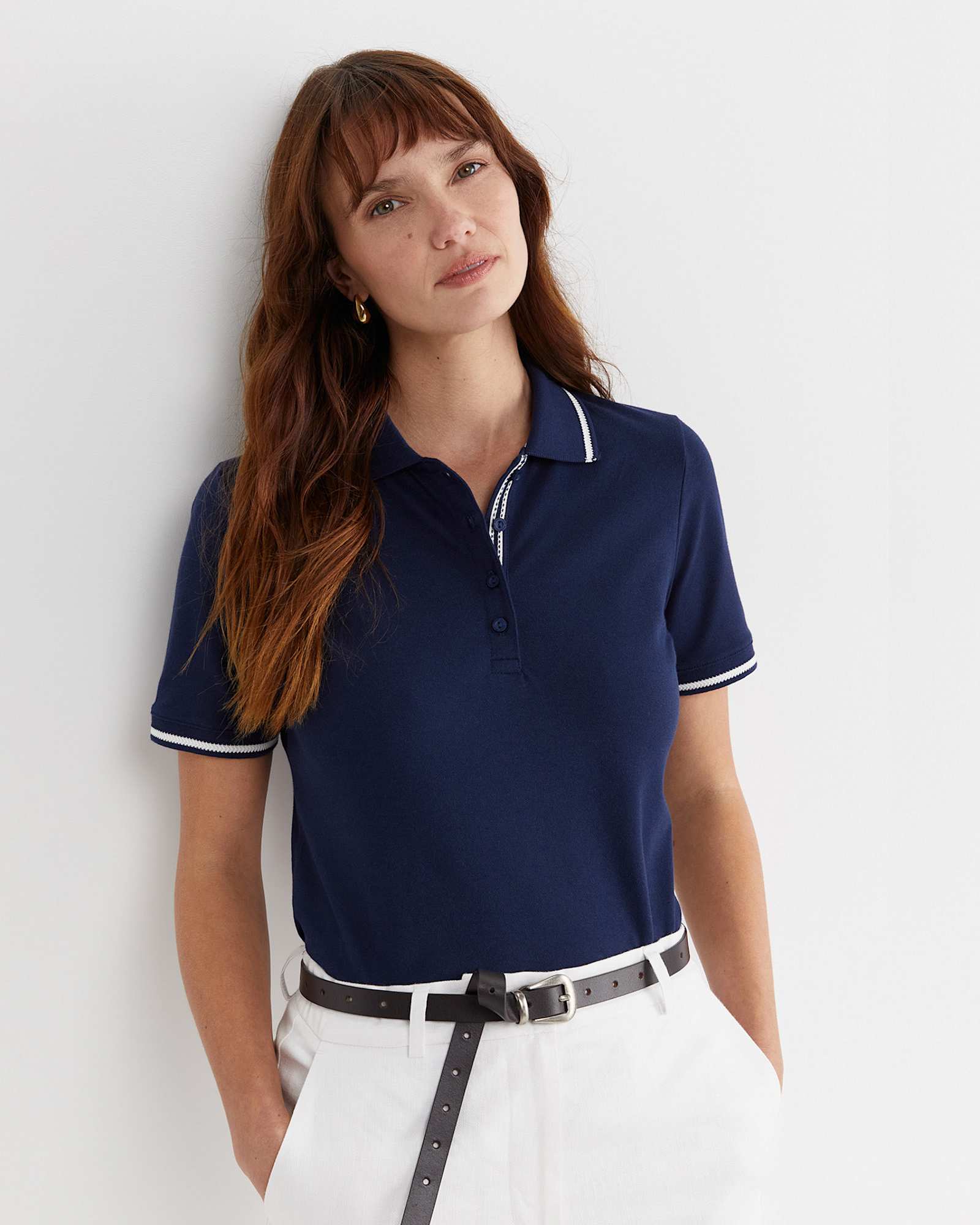 Jodie Pique Polo in NAVY