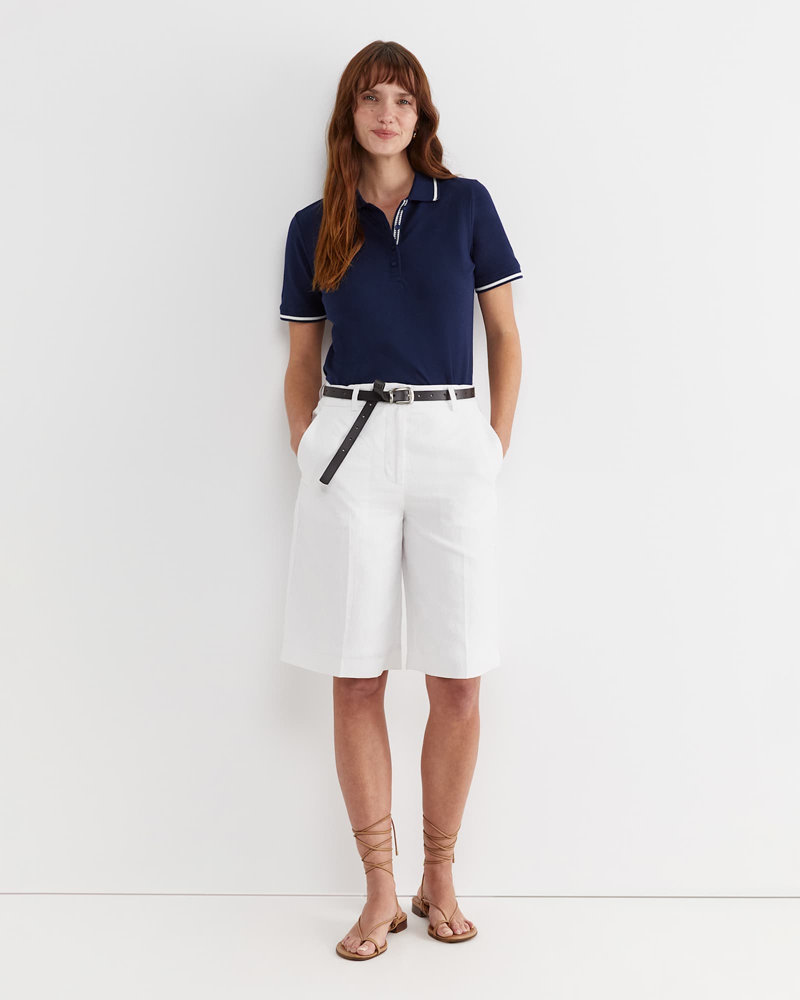 Jodie Pique Polo in NAVY
