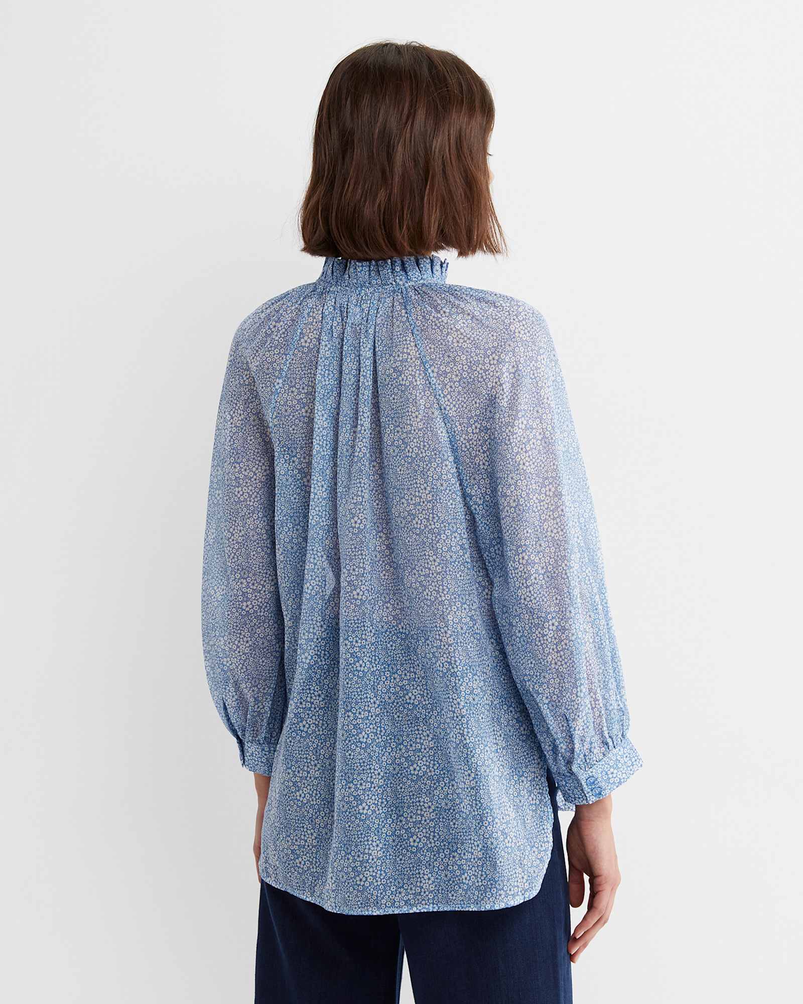 Jacqueline Long Sleeve Liberty Blouse in BLUE MULTI