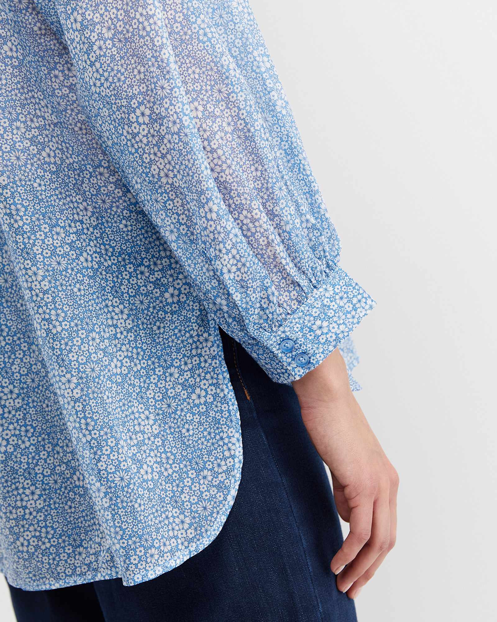 Jacqueline Long Sleeve Liberty Blouse in BLUE MULTI