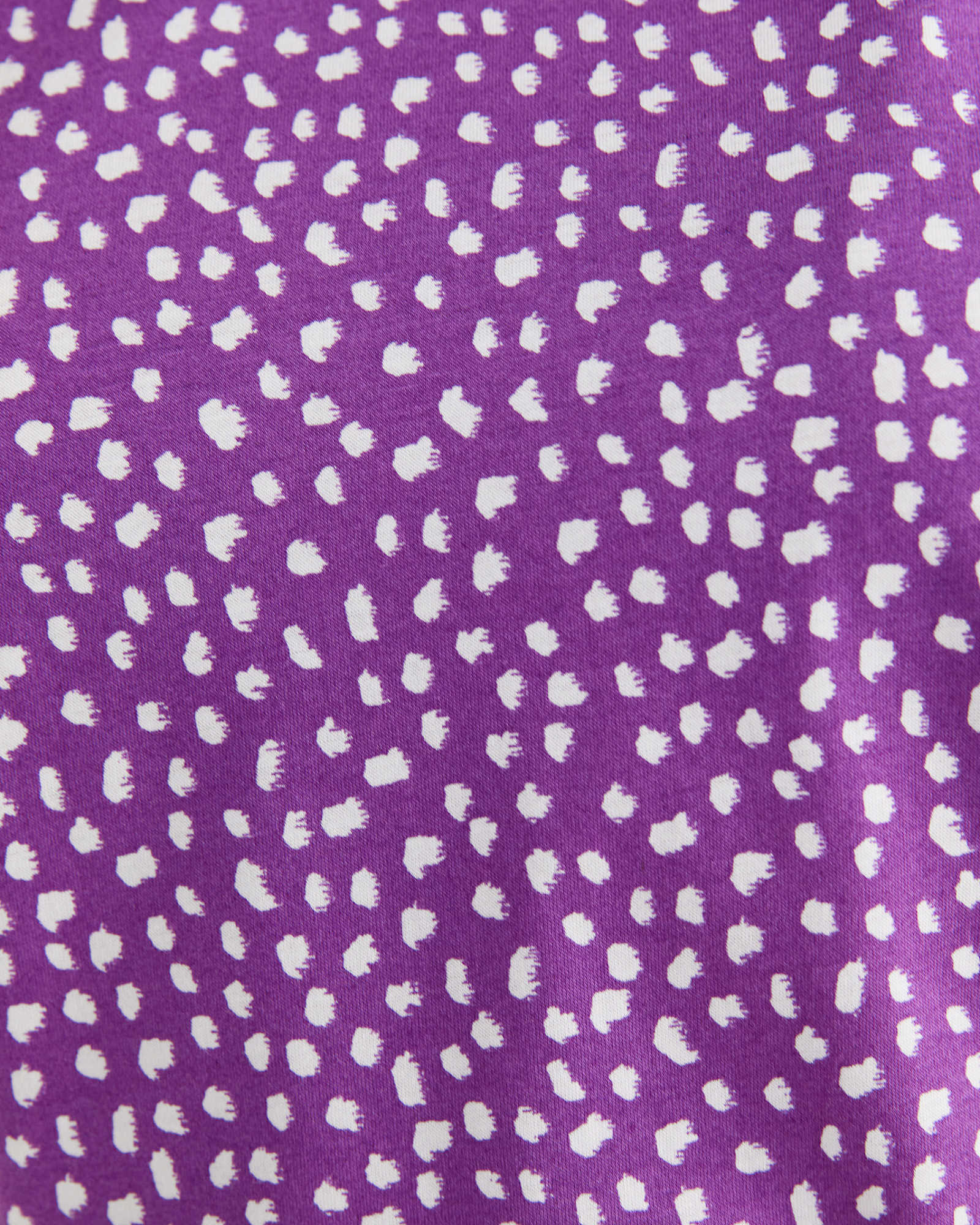 Dashy Mercerised Tee in PURPLE/WHITE