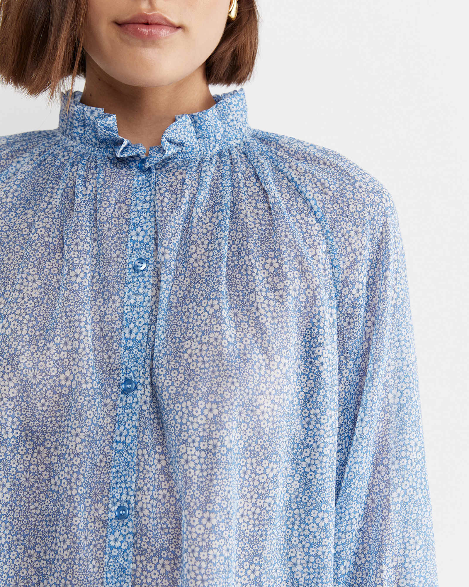 Jacqueline Long Sleeve Liberty Blouse in BLUE MULTI