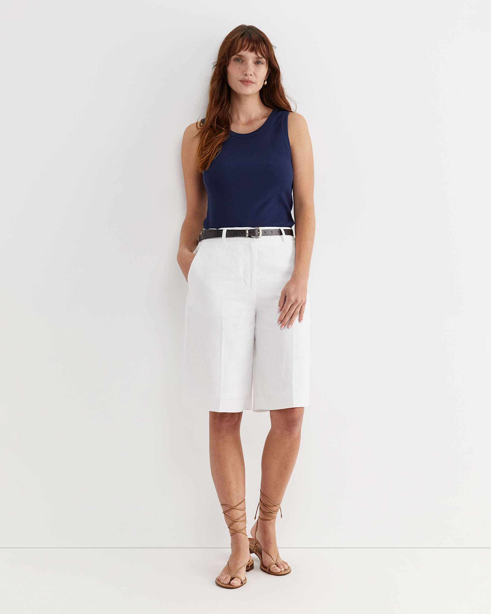 Julia Rib Tank in NAVY