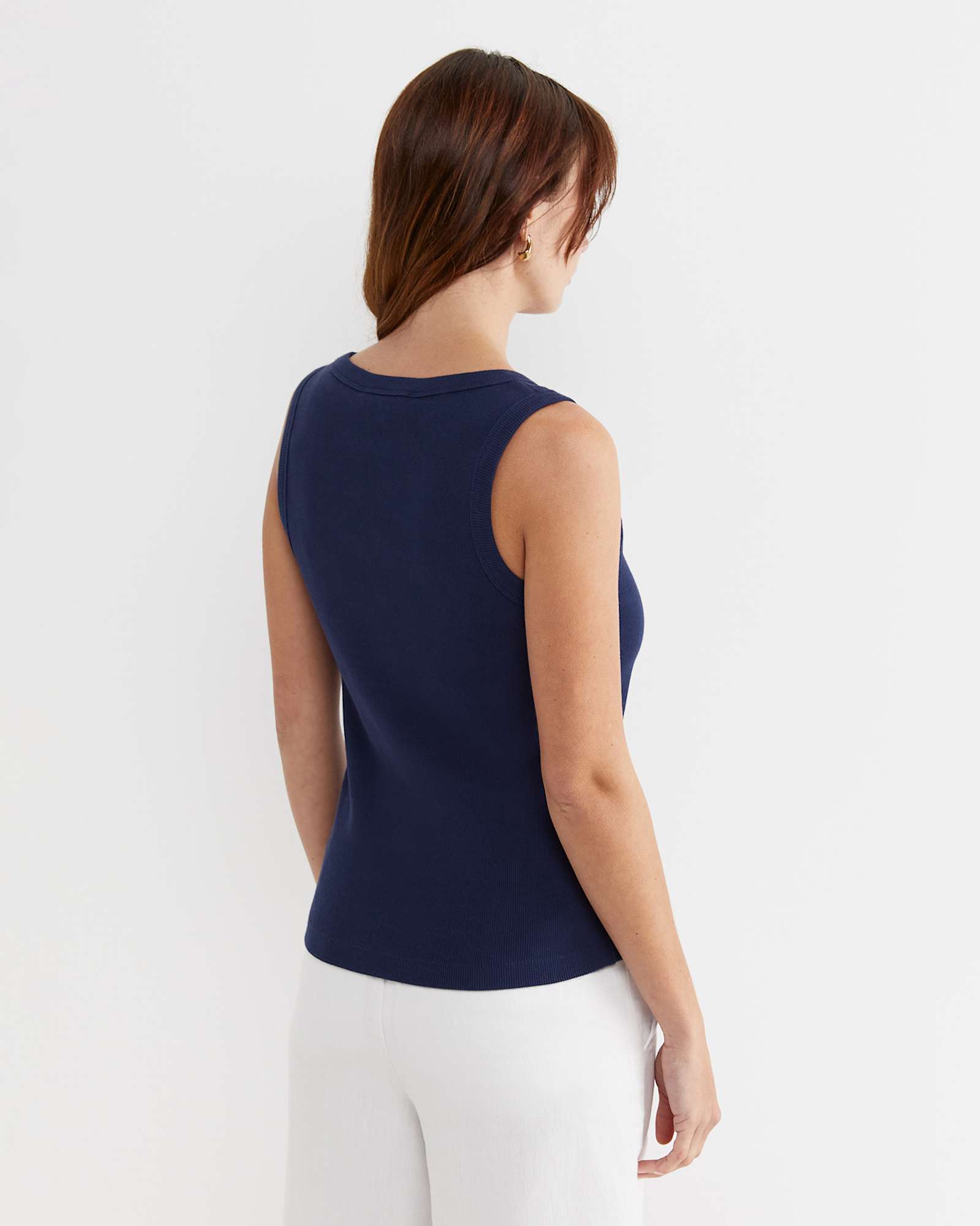 Julia Rib Tank in NAVY