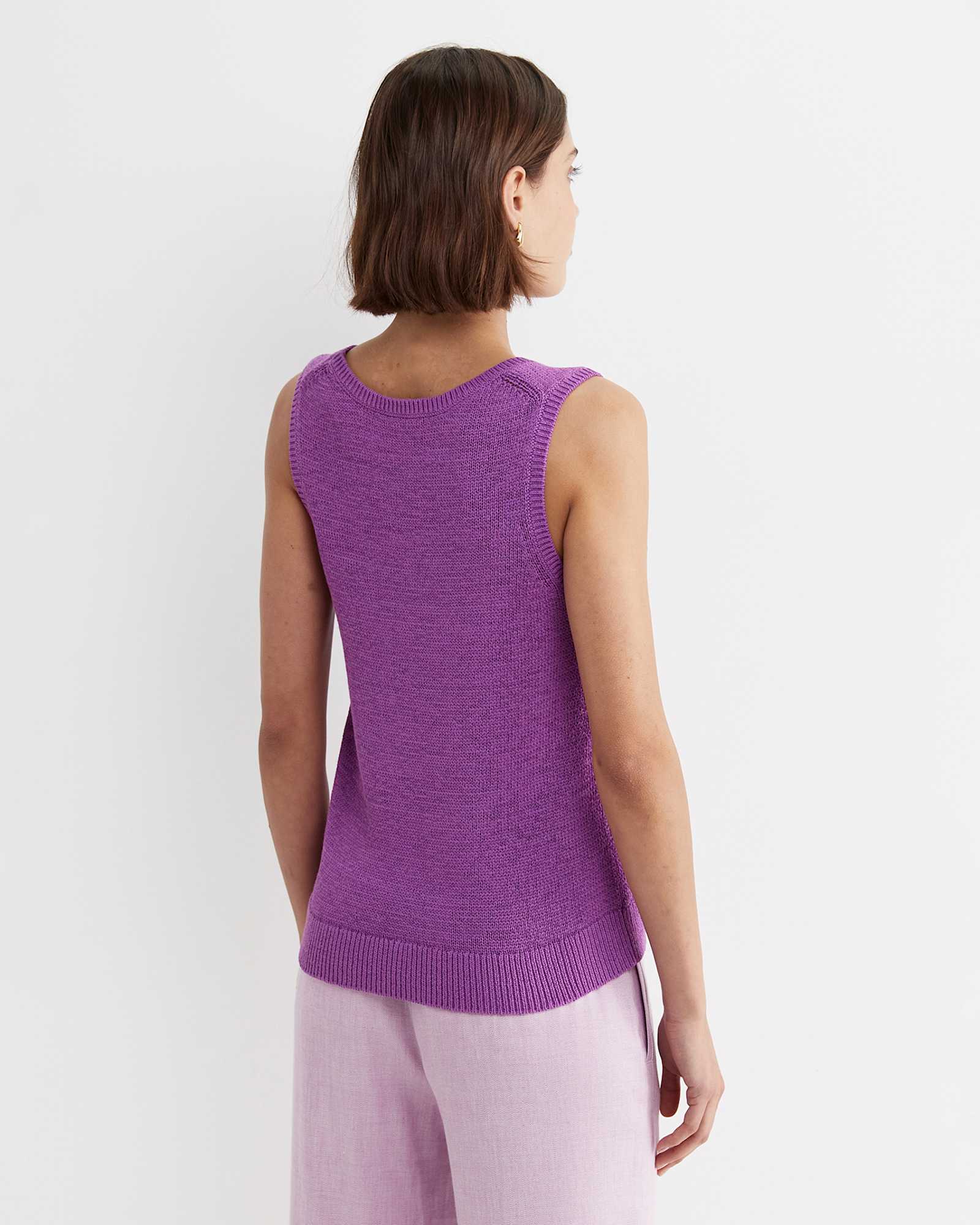 Josie Tape Yarn Singlet in HYDRANGEA