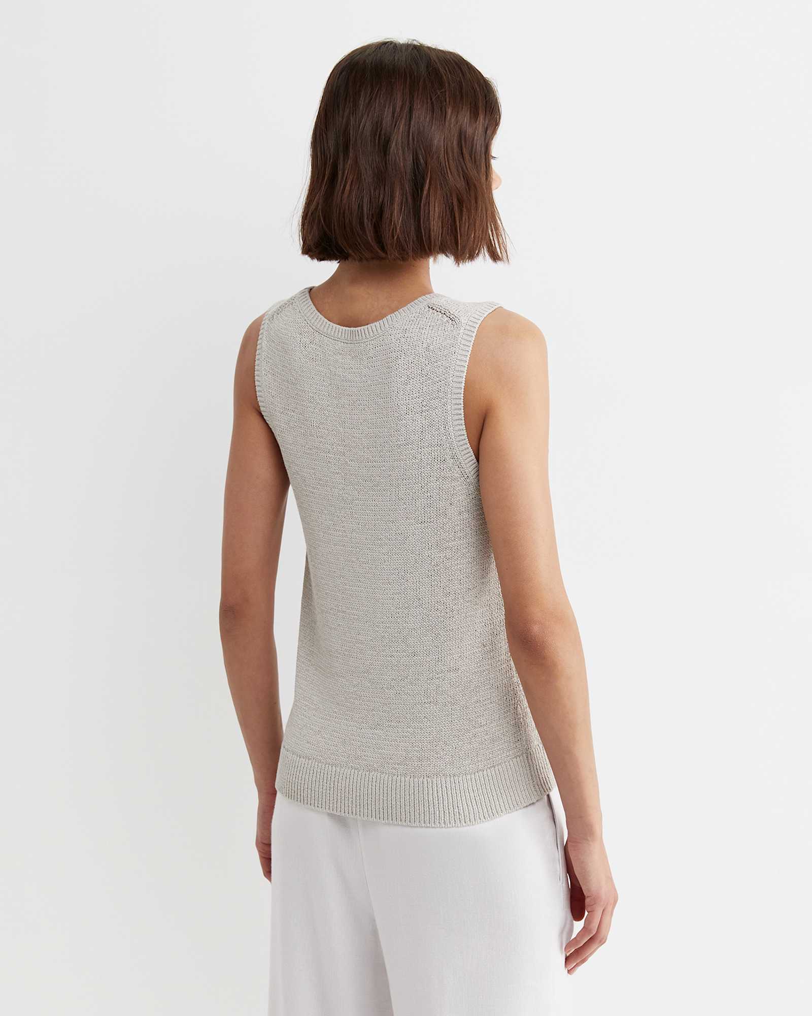 Josie Tape Yarn Singlet in STRING