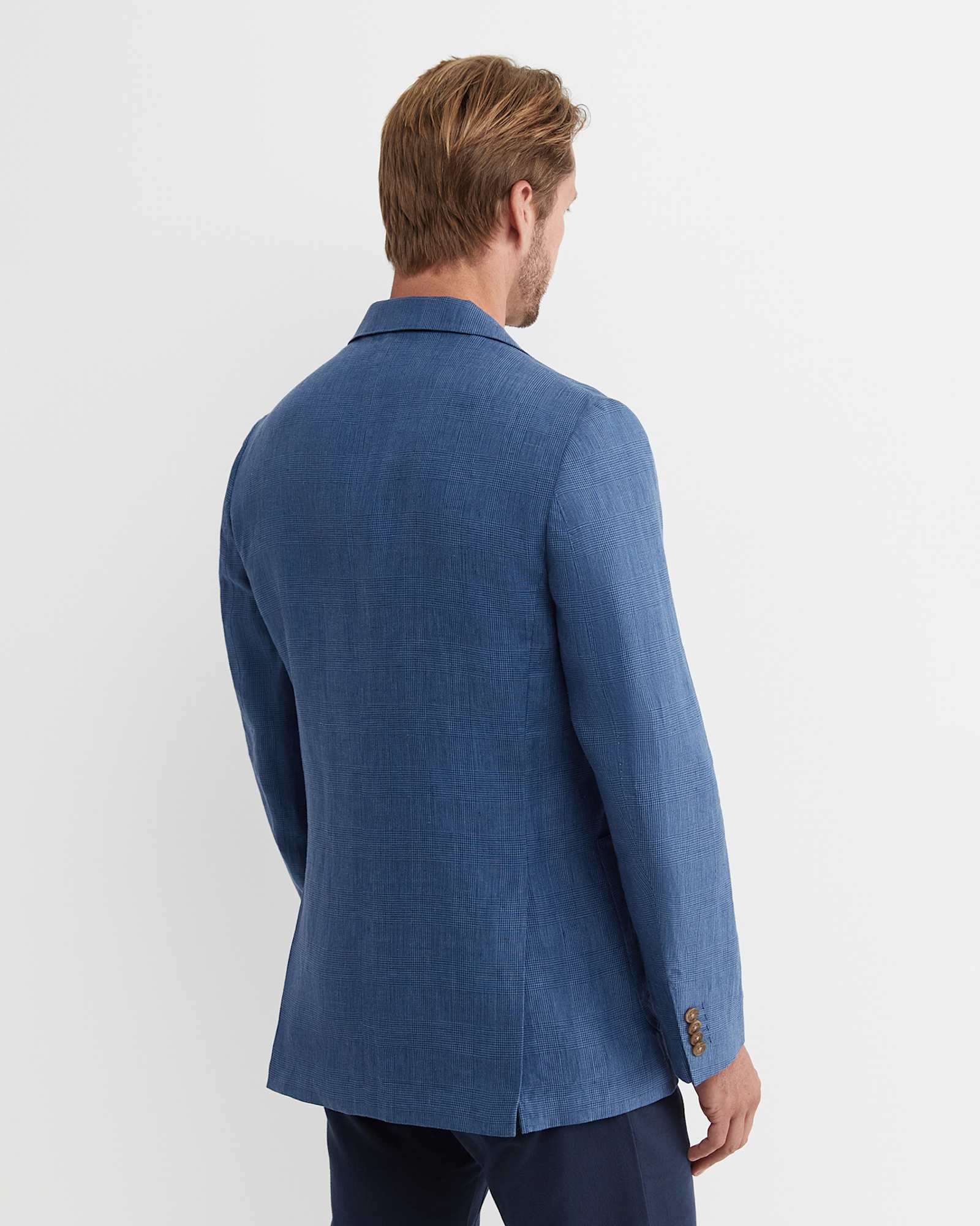 Farrer Linen Sports Jacket in MID BLUE