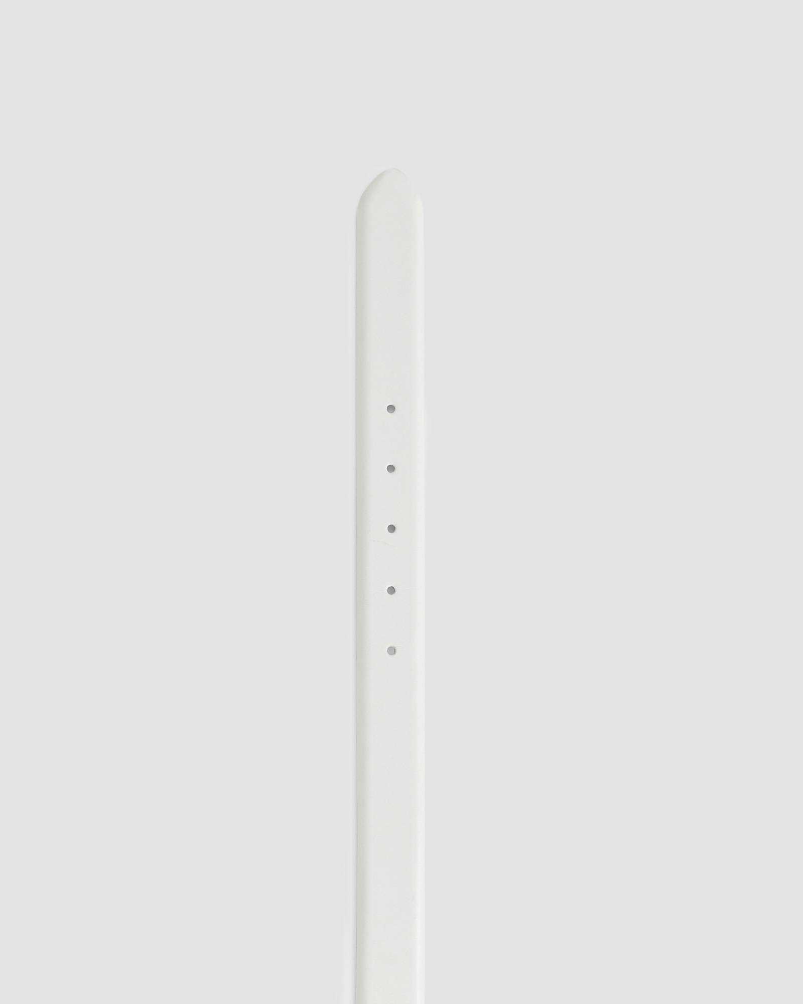 Lara Buckle Leather Belt in IVORY