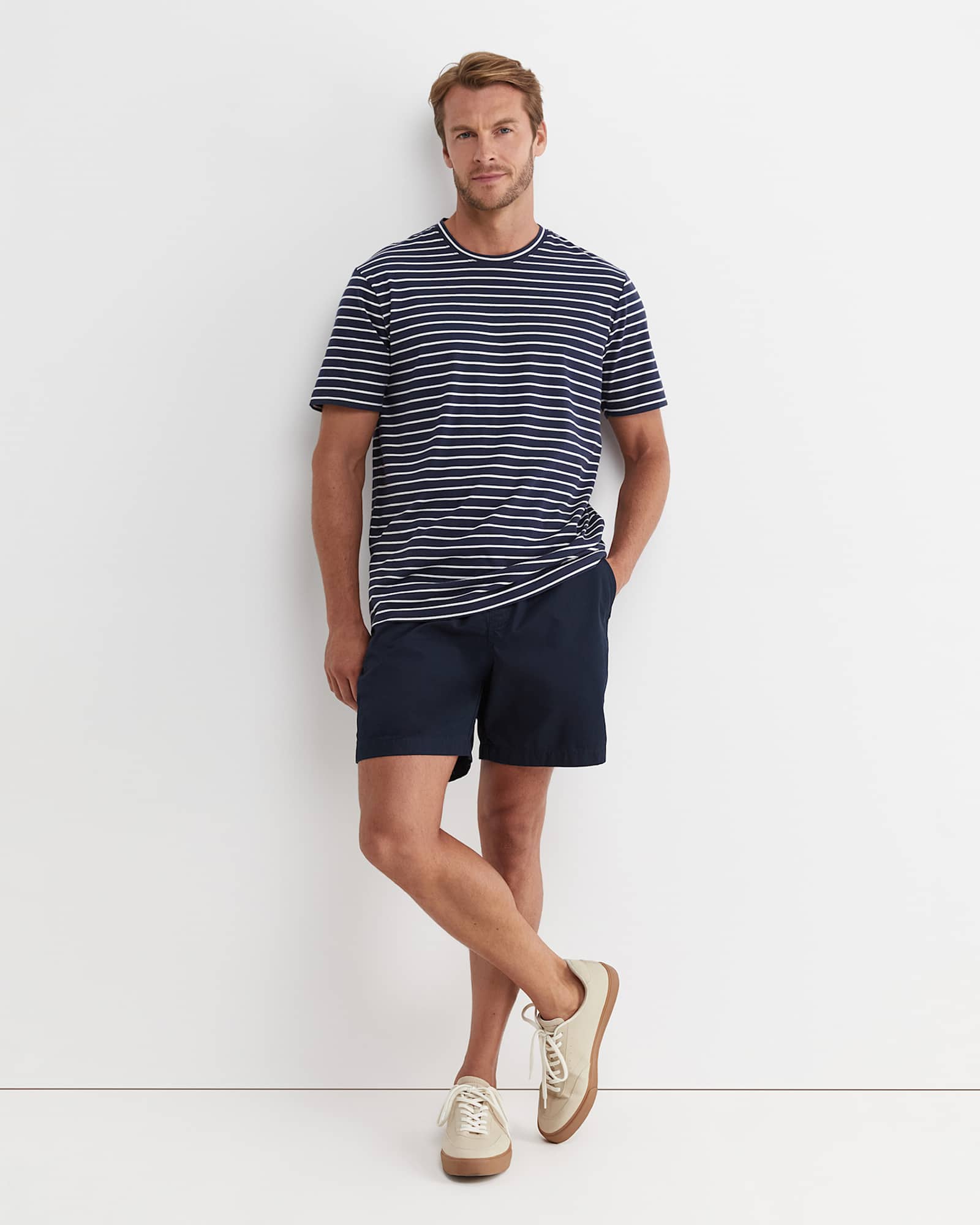 Supersoft Tee in NAVY/WHITE