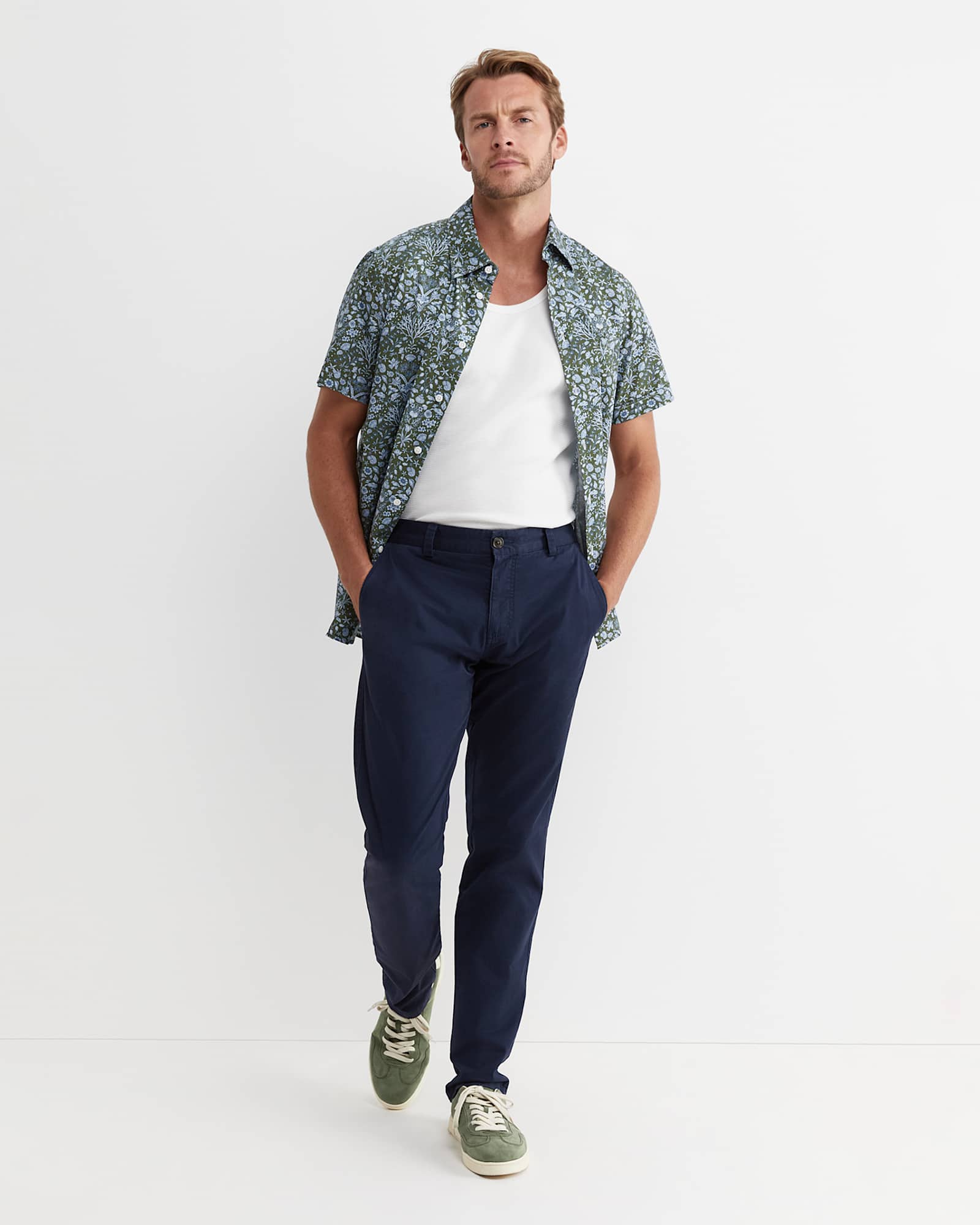 Lex Short Sleeve Liberty Shirt in KHAKI