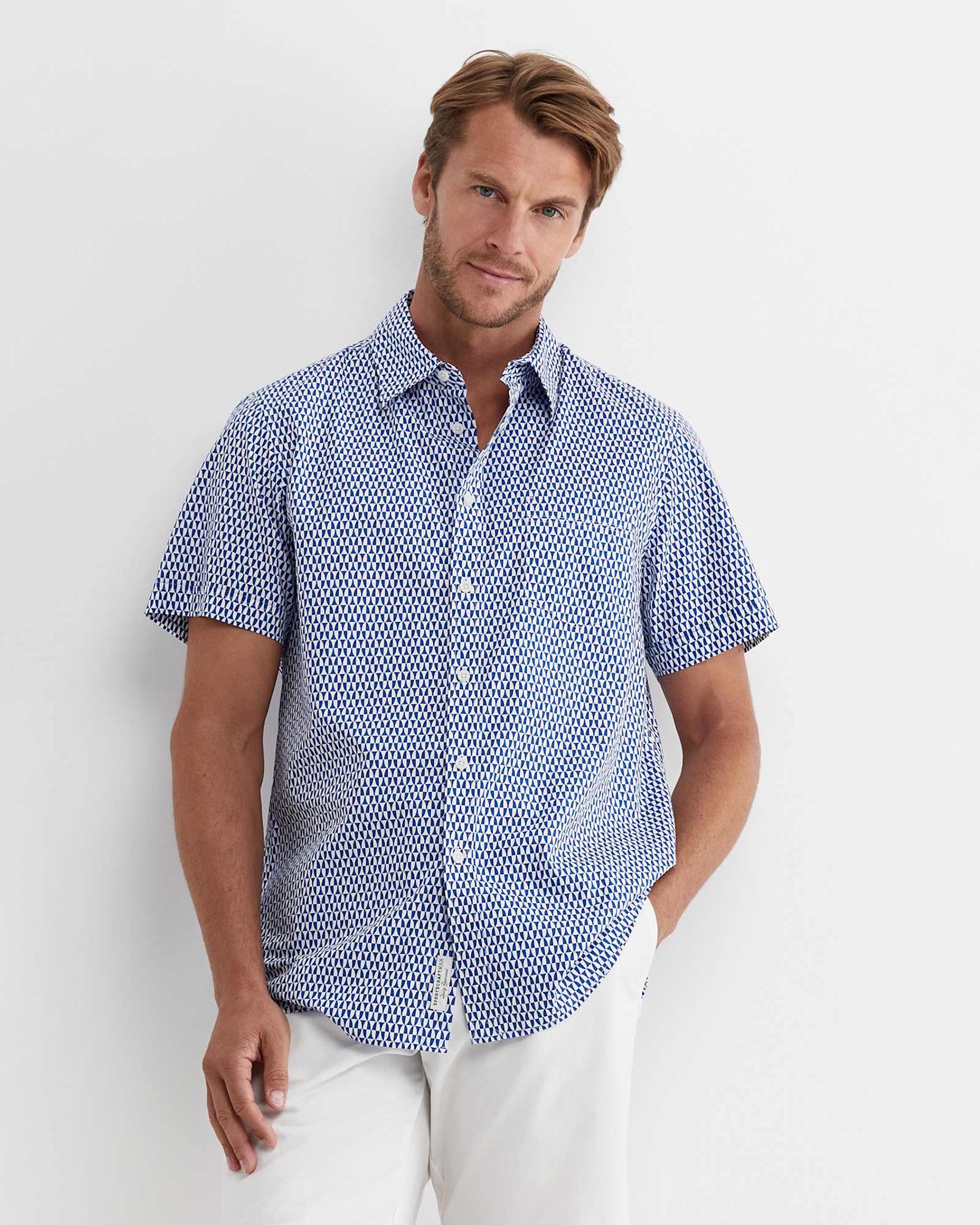 Russel Short Sleeve Shirt in WHITE/MULTI