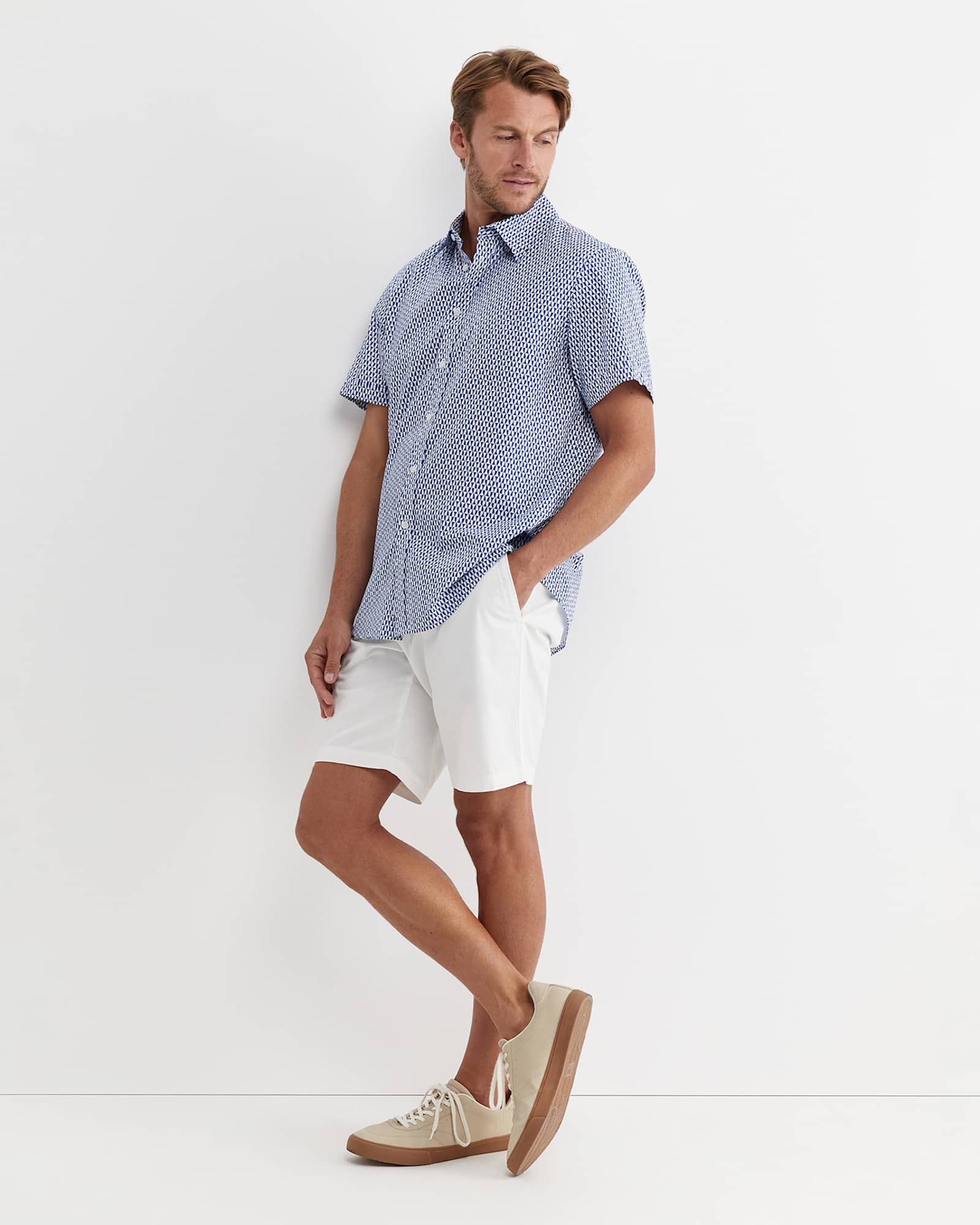 Russel Short Sleeve Shirt in WHITE/MULTI