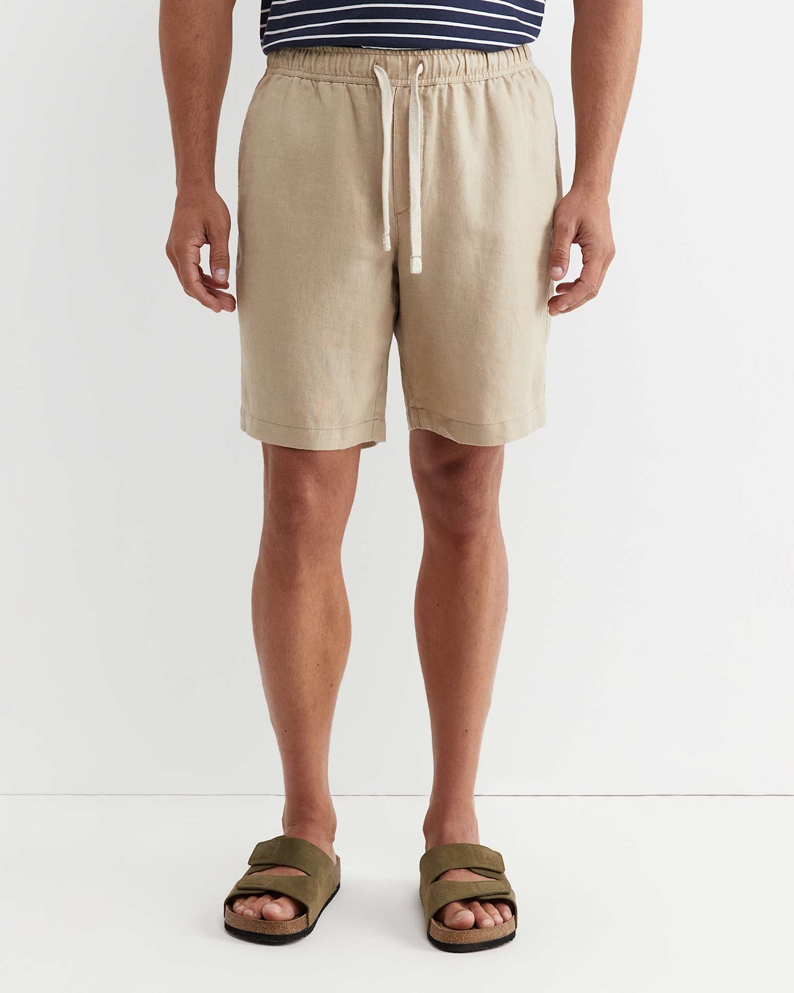 Caffery Linen Short in CAPPUCCINO