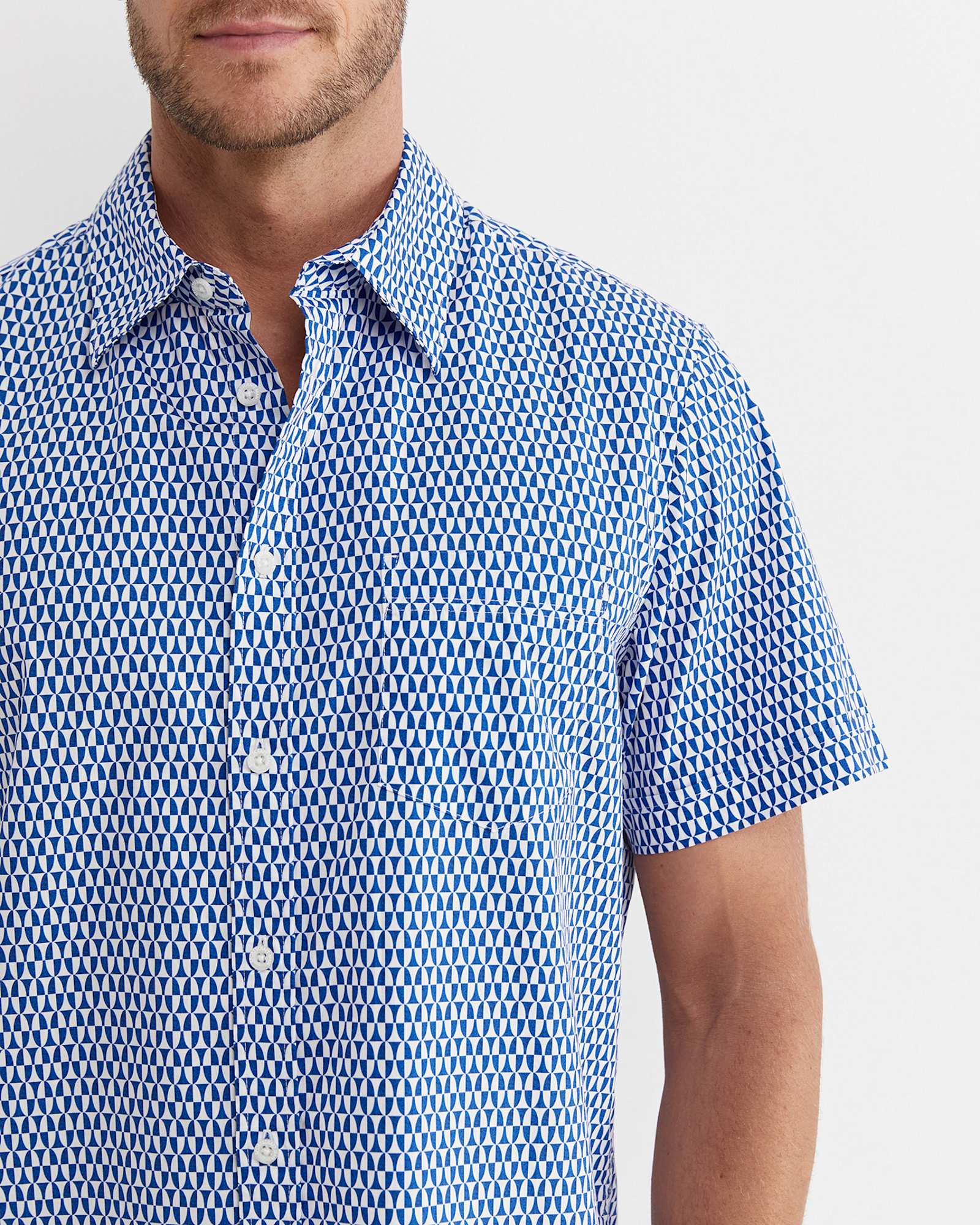 Russel Short Sleeve Shirt in WHITE/MULTI