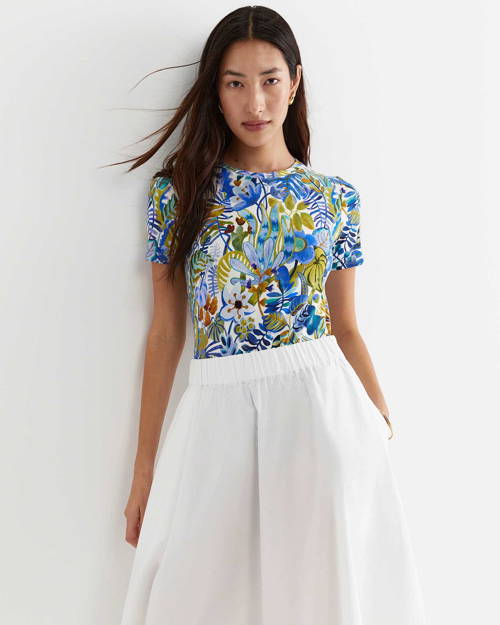 Jungle Short Sleeve Liberty Tee in BLUE MULTI