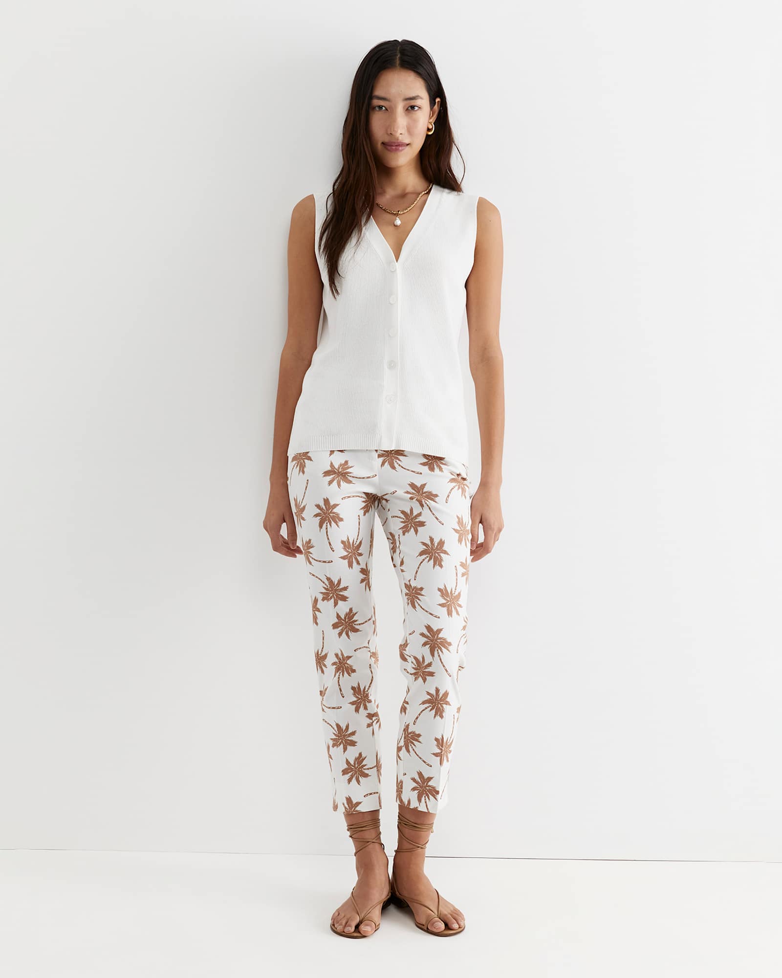 Becky Cotton Vest in WHITE
