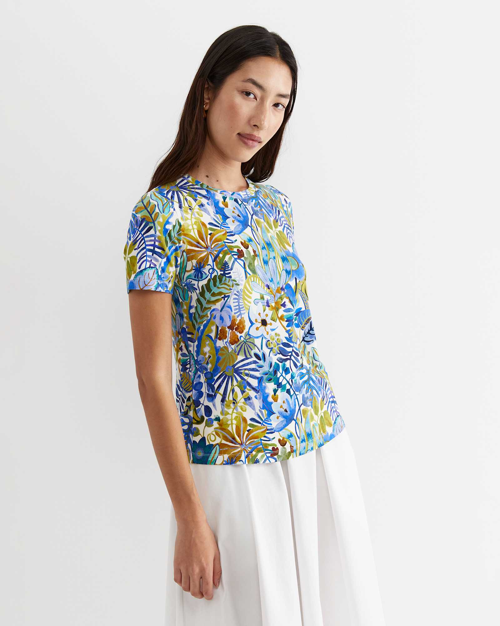 Jungle Short Sleeve Liberty Tee in BLUE MULTI