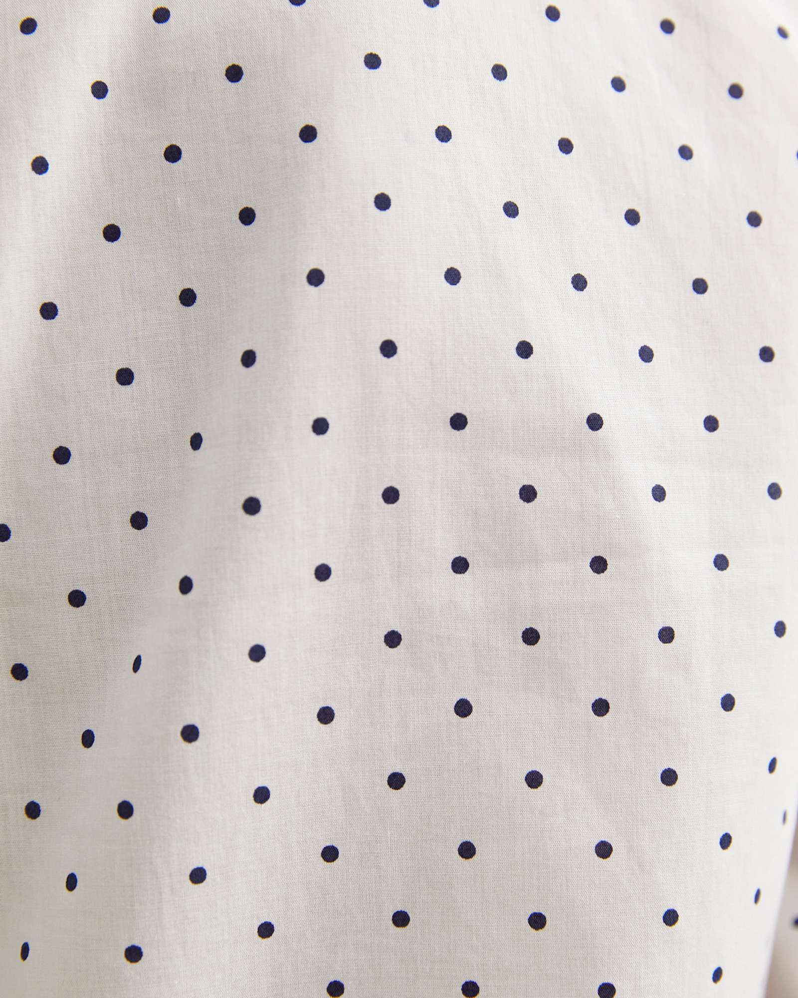 Spot Long Sleeve Lily Voile Shirt in WHITE/NAVY