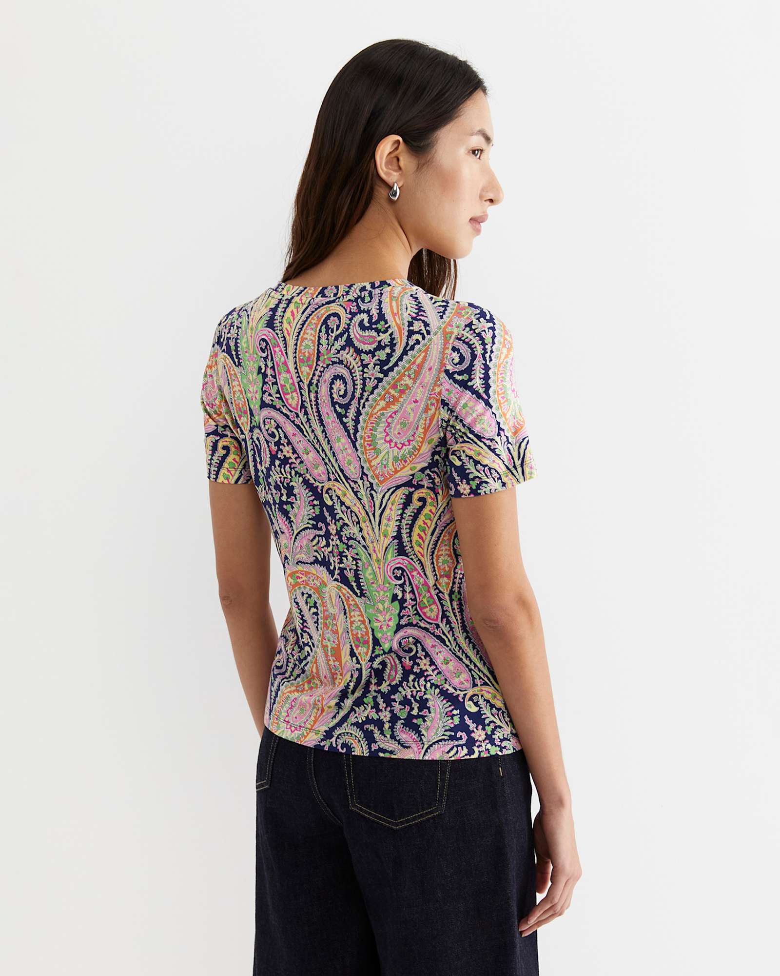 Florence Short Sleeve Liberty Tee in NAVY MULTI