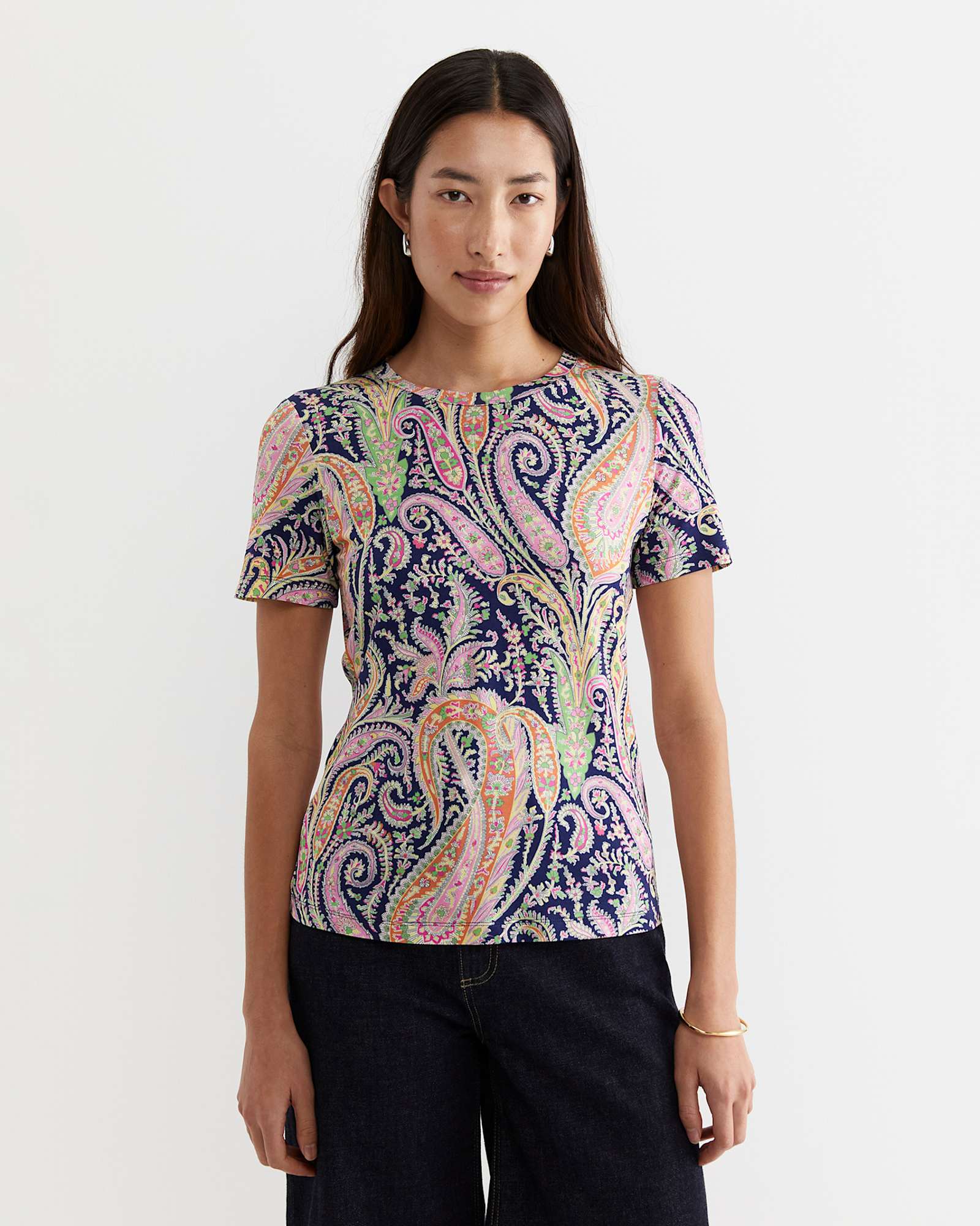 Florence Short Sleeve Liberty Tee in NAVY MULTI