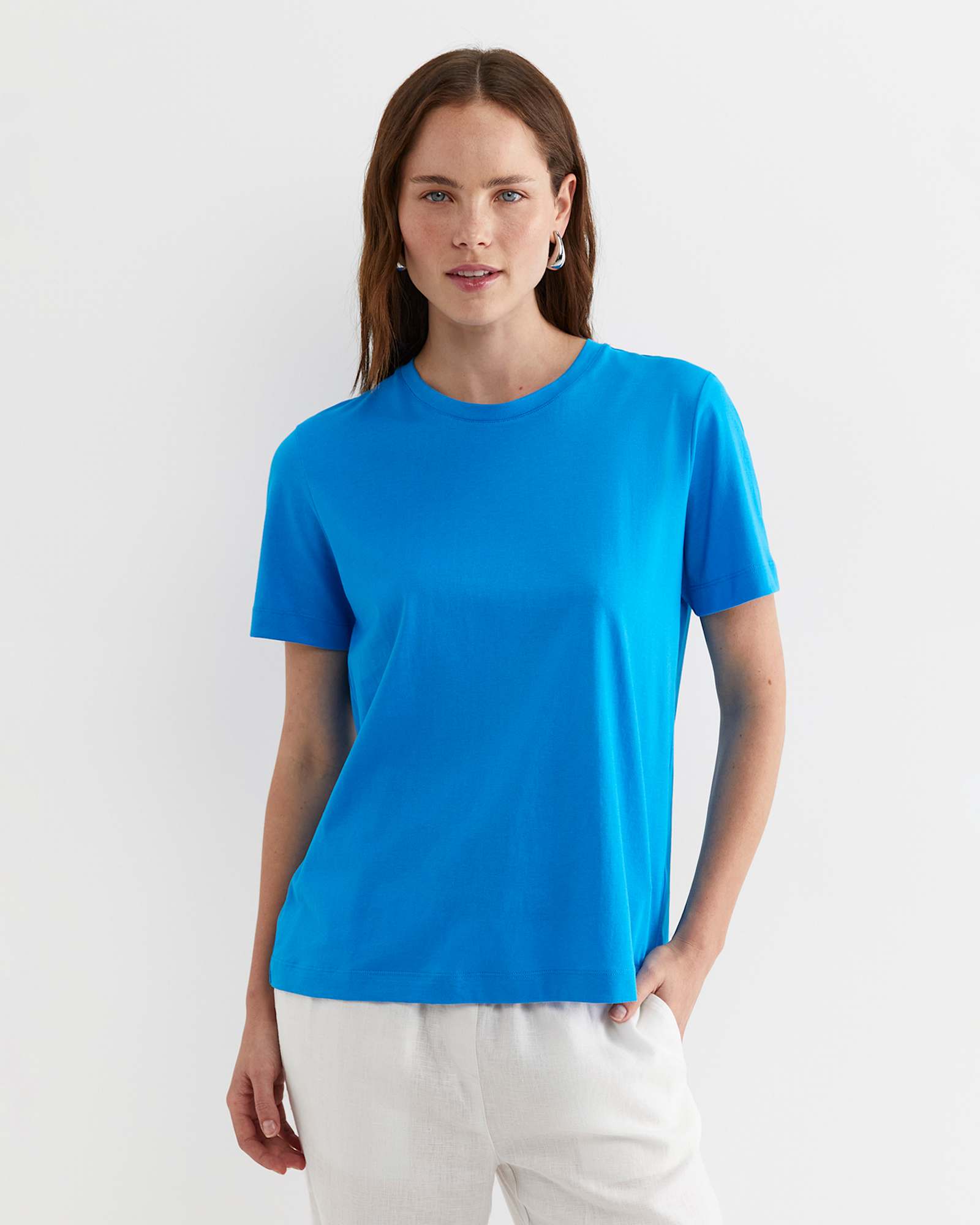 The Essential Tee in COVE BLUE