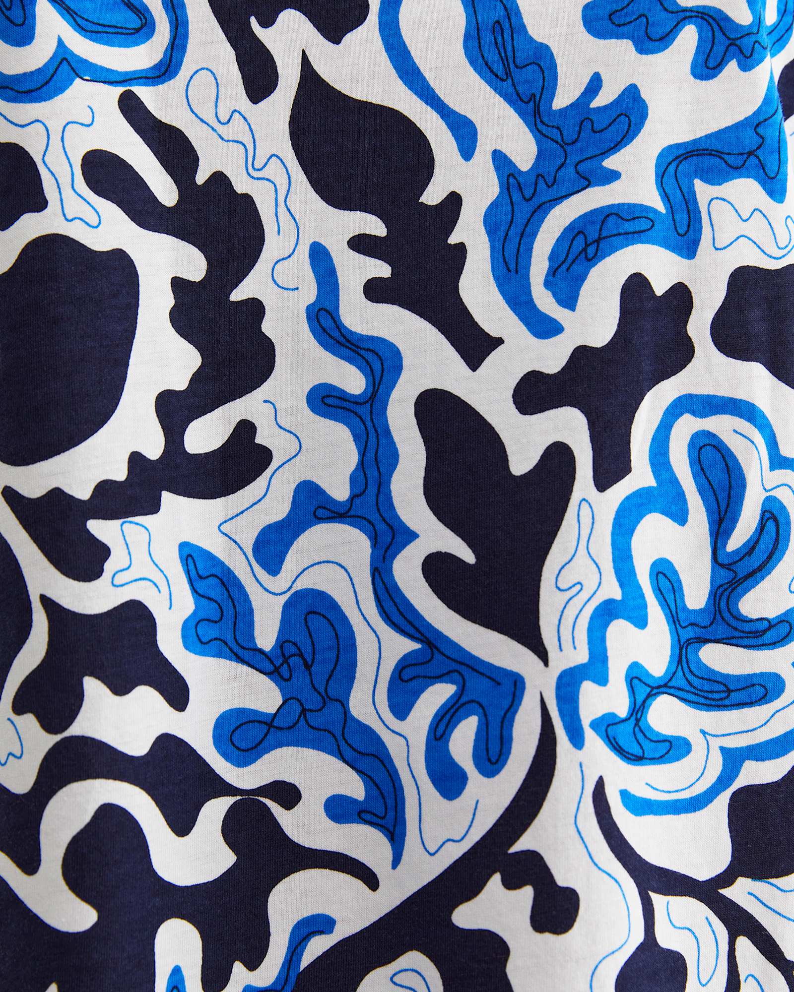 Nur Short Sleeve Mercerised Tee in BLUE MULTI