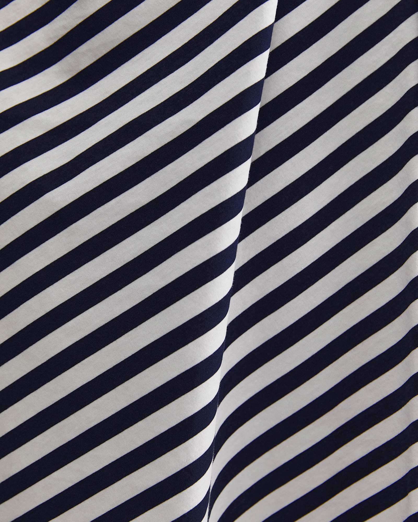 Tie Mercerised Cotton Jersey Dress in WHITE/NAVY