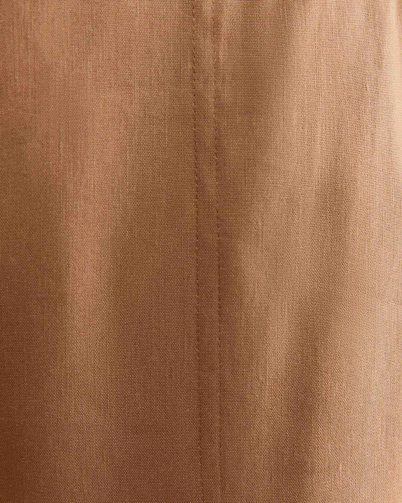 Rosa Lace Trim Linen Pant in TAN