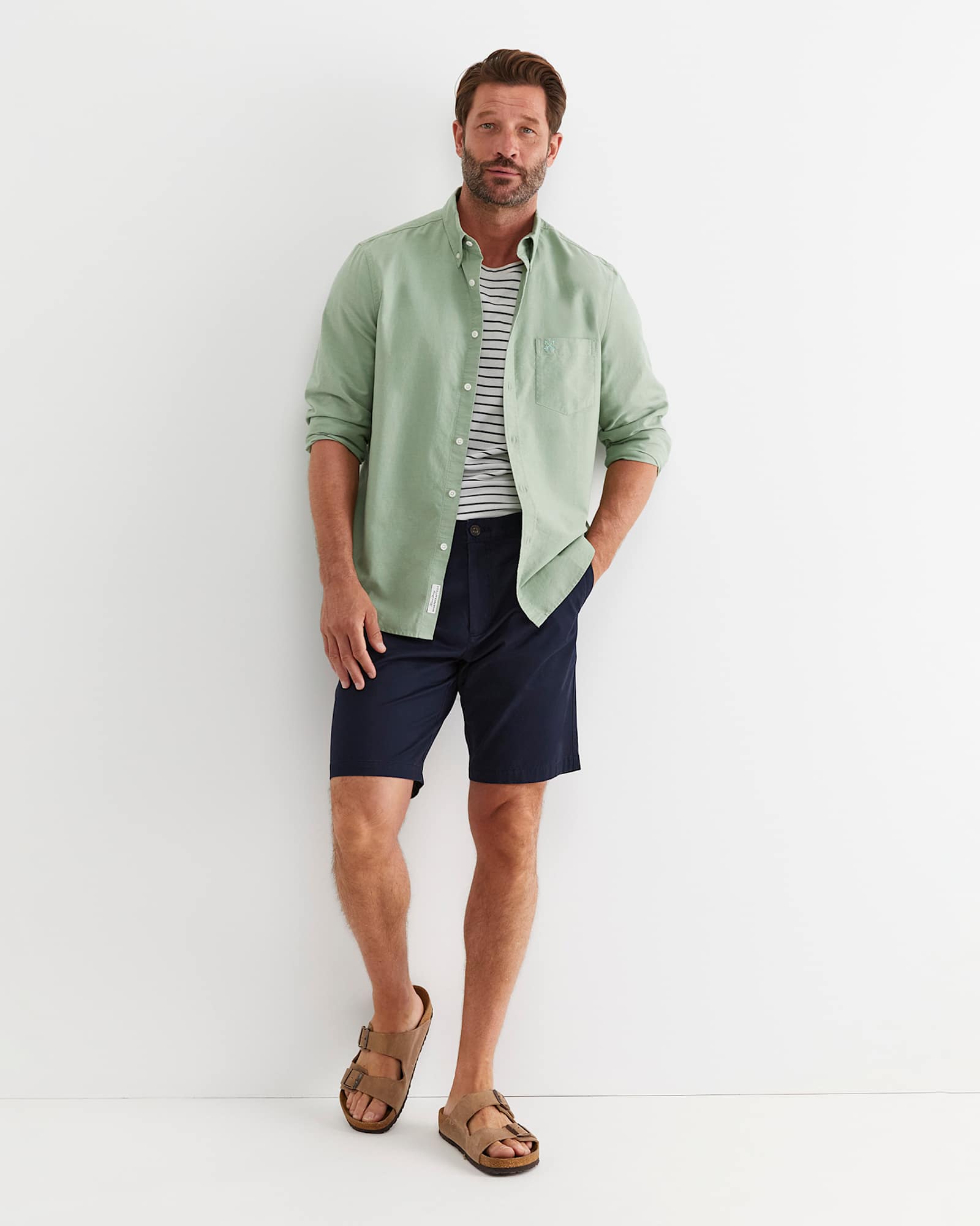 Oxford Long Sleeve Shirt in VINE