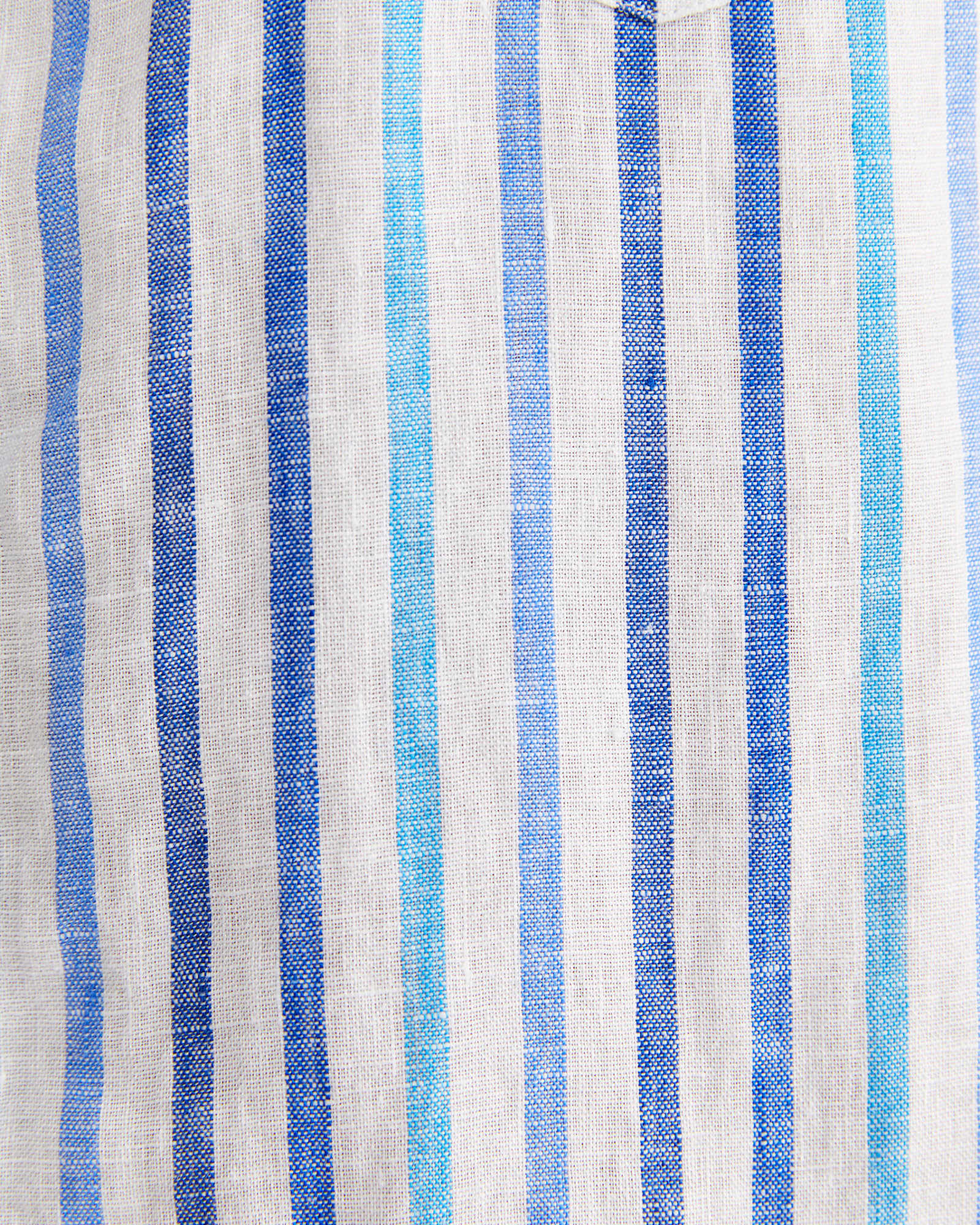 Fenton Short Sleeve Stripe Linen Shirt in BLUE MULTI