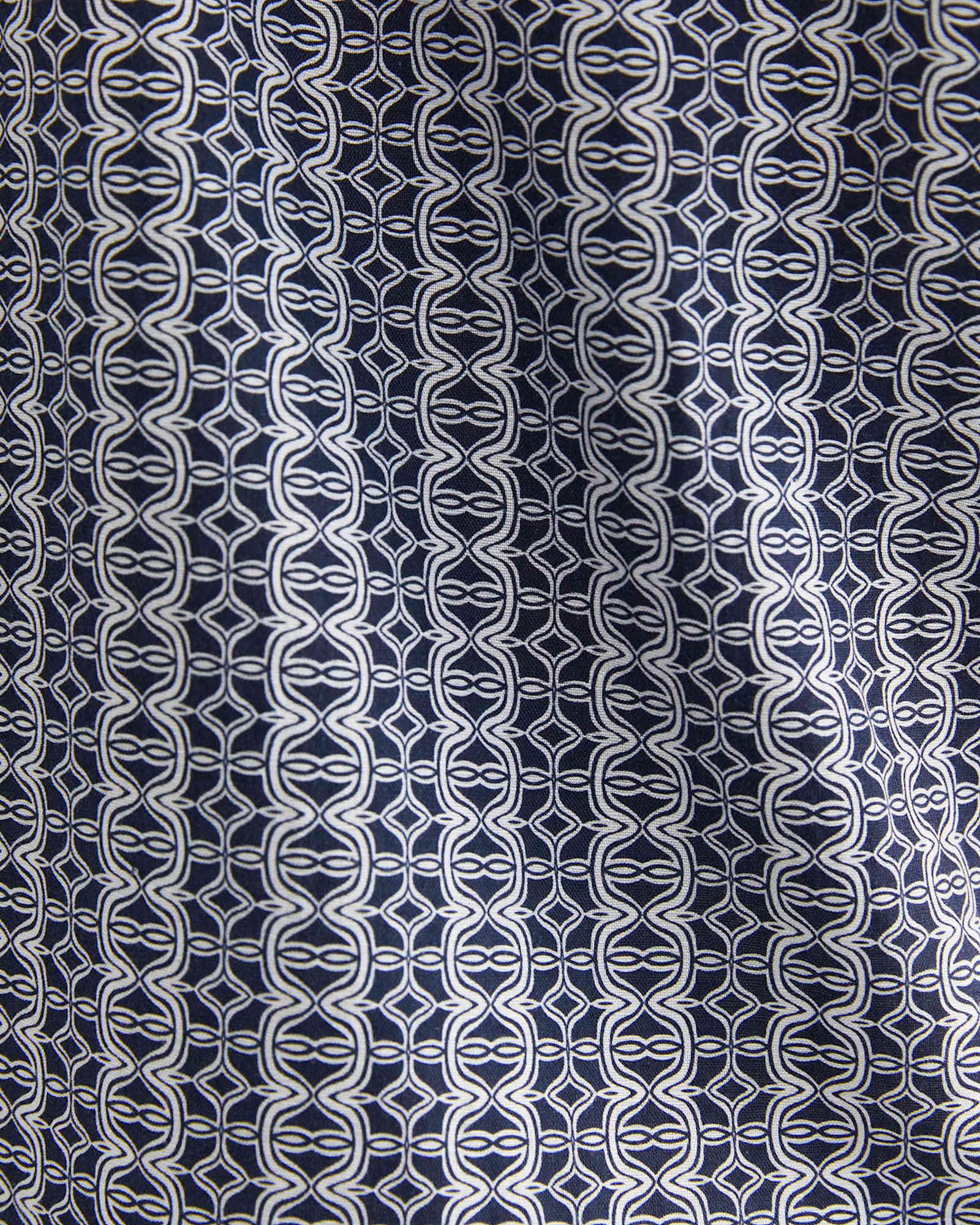 Paddington Short Sleeve Linen Blend Shirt in NAVY