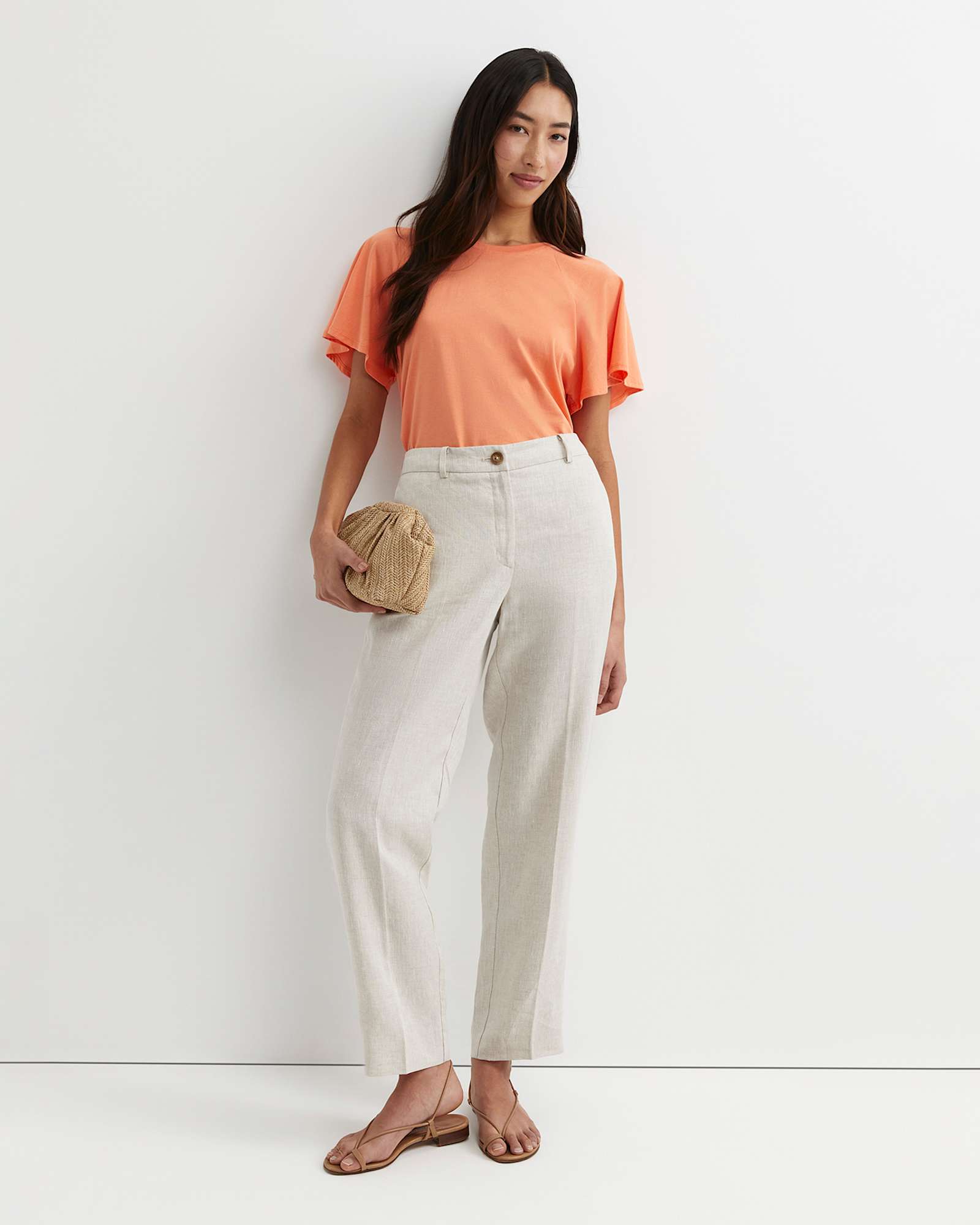 Flutter Short Sleeve Tee in TANGERINE
