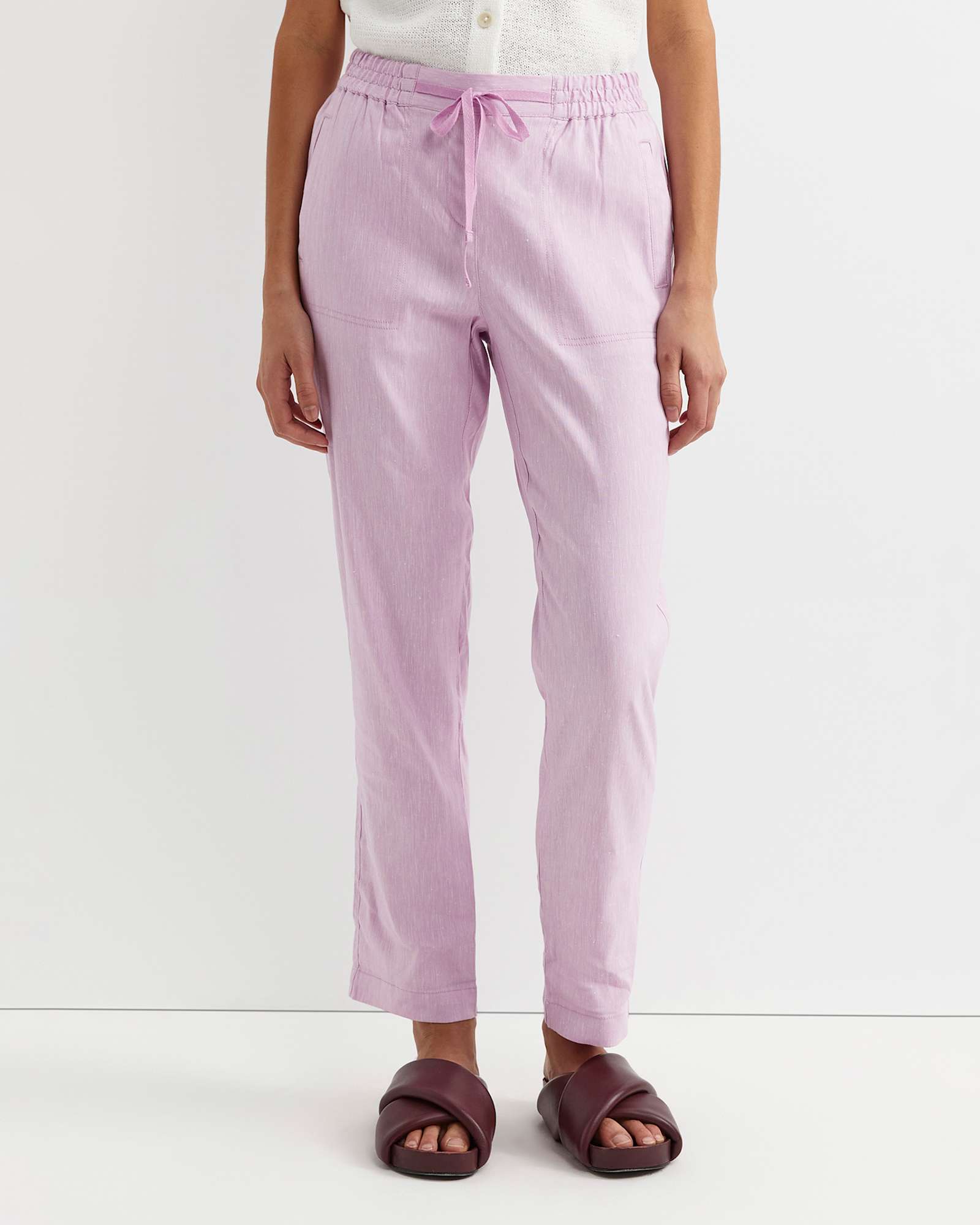 Rosa Linen Pant in ORCHID