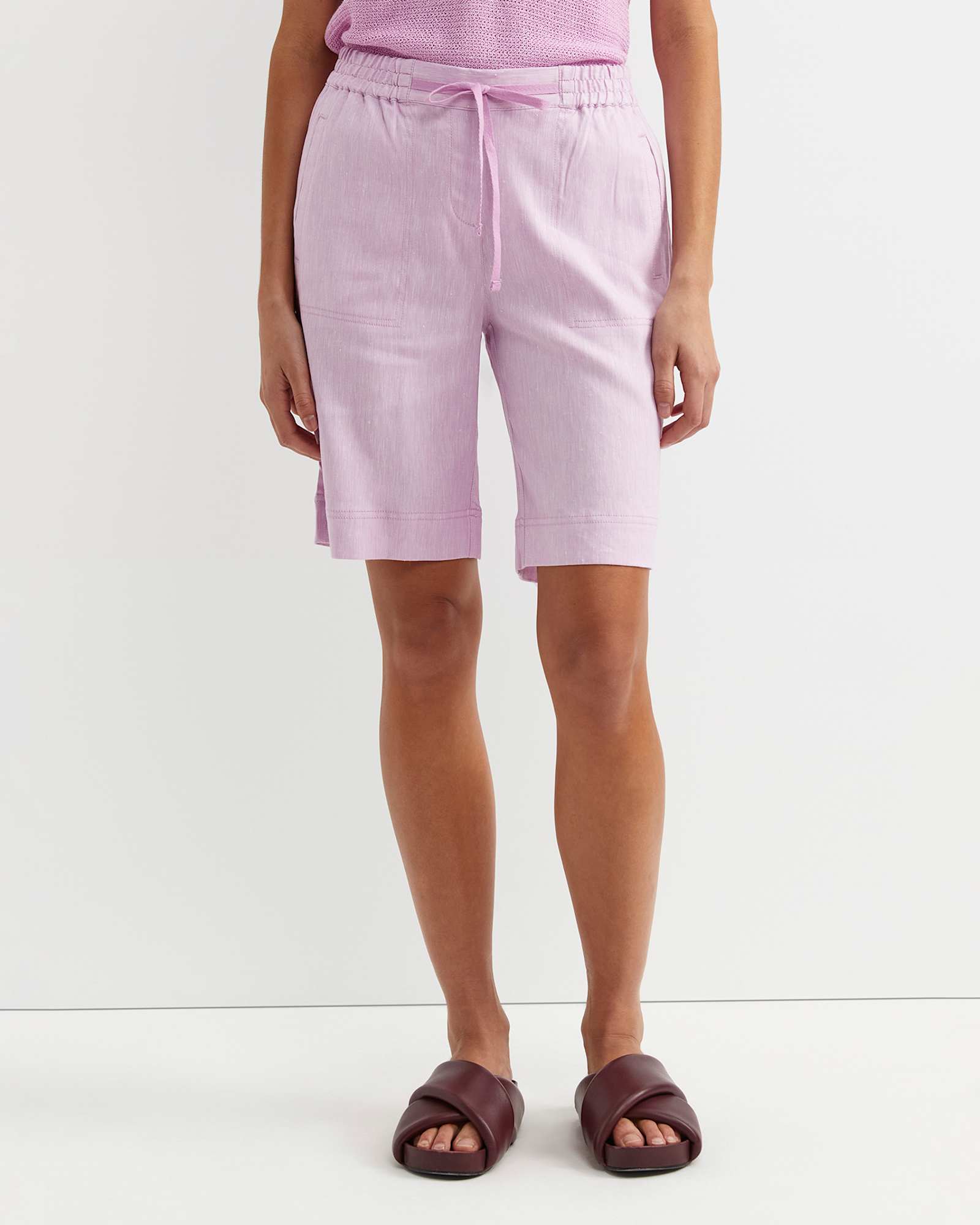 Rosa Linen Short in ORCHID