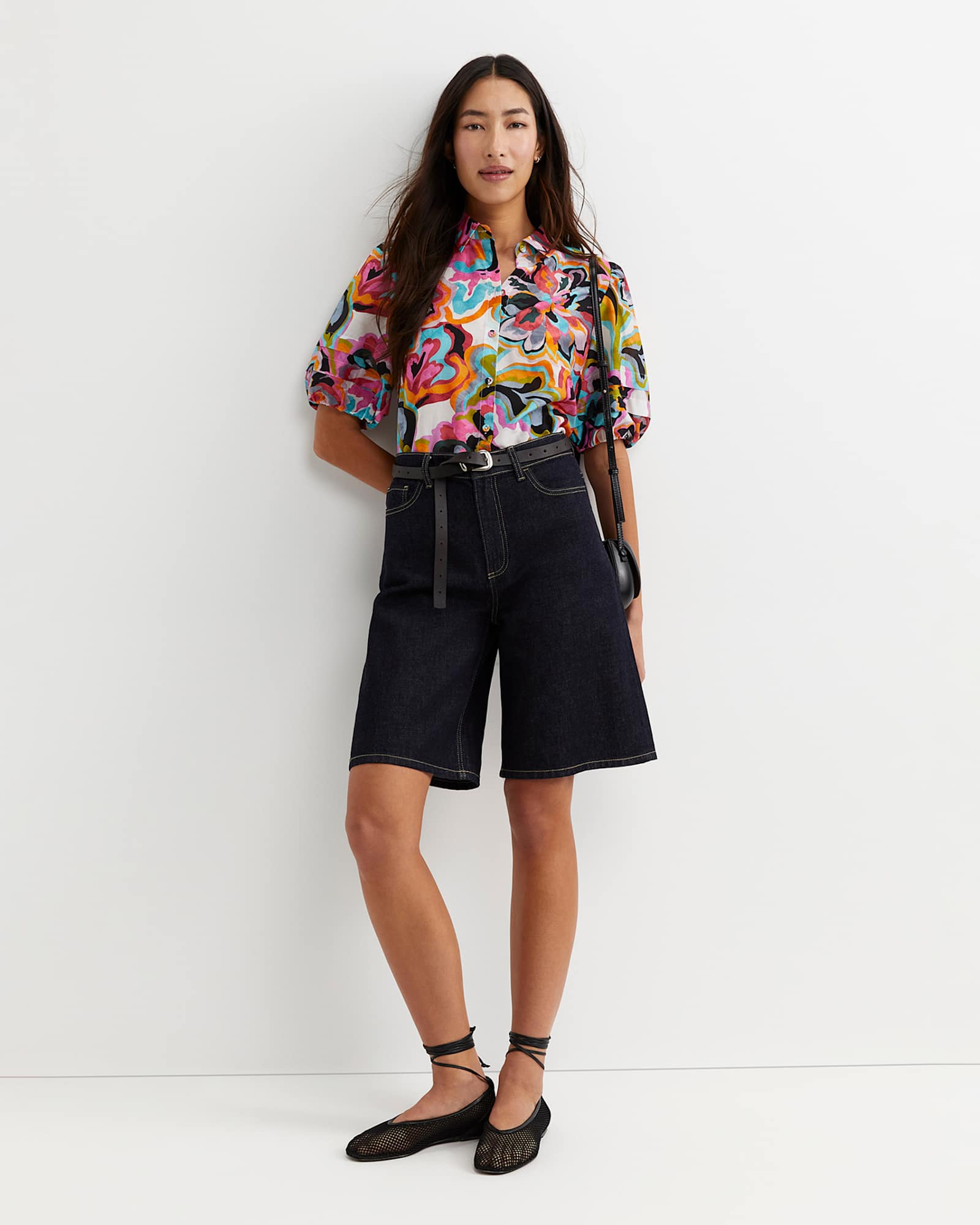 Fiola Lantern Sleeve Blouse in MULTI