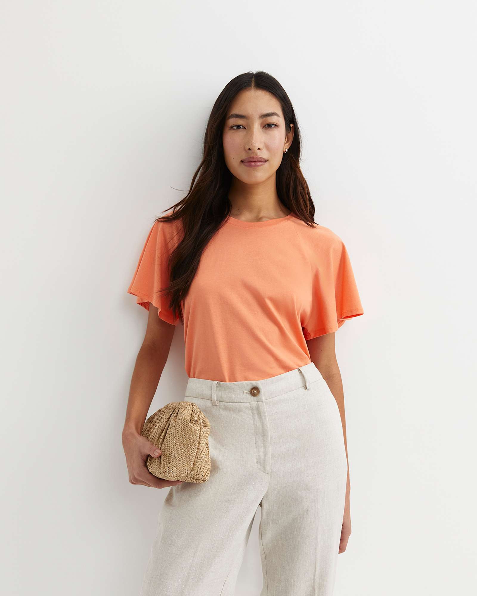 Flutter Short Sleeve Tee in TANGERINE
