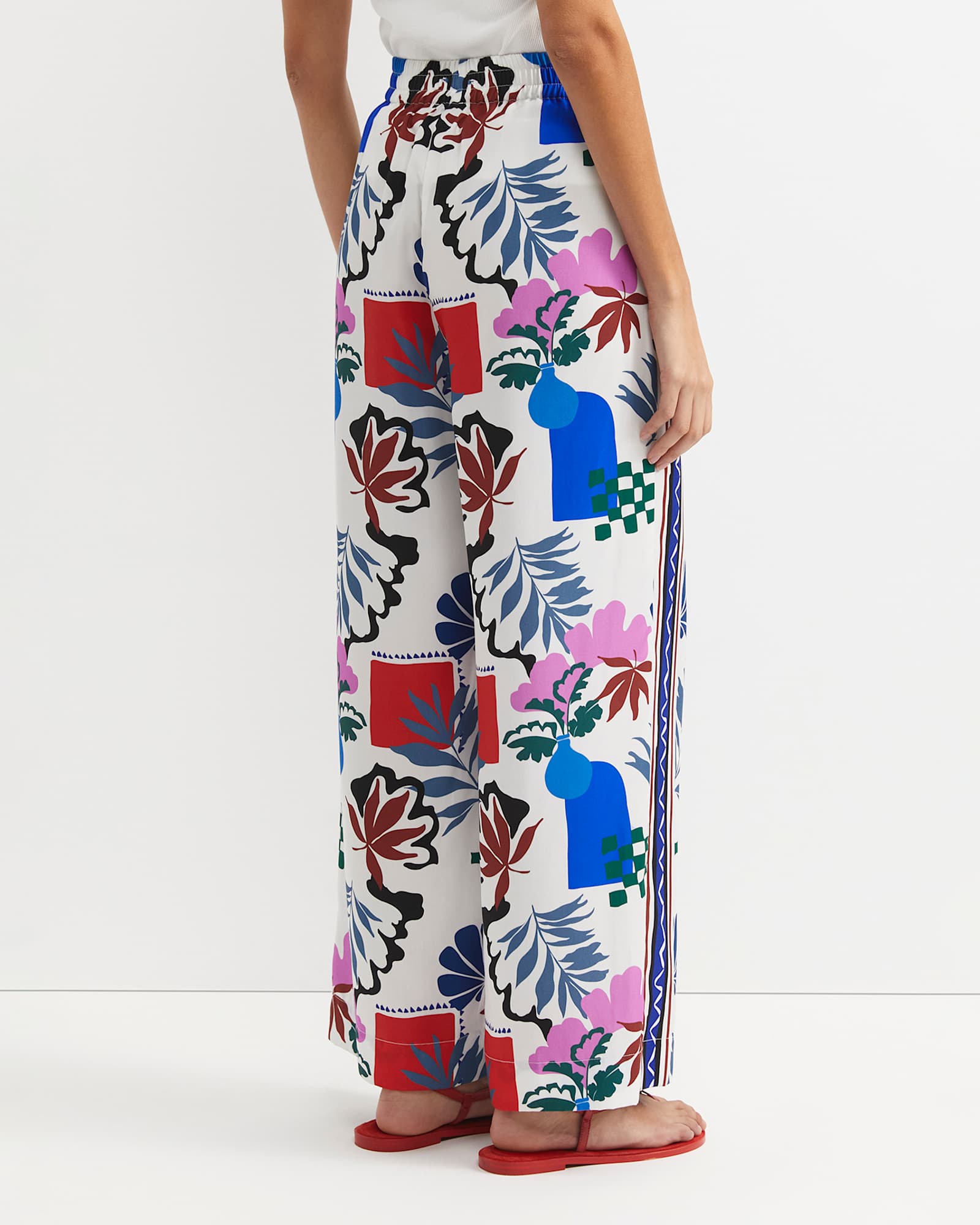 Marika Wide Leg Pant in PINK MULTI
