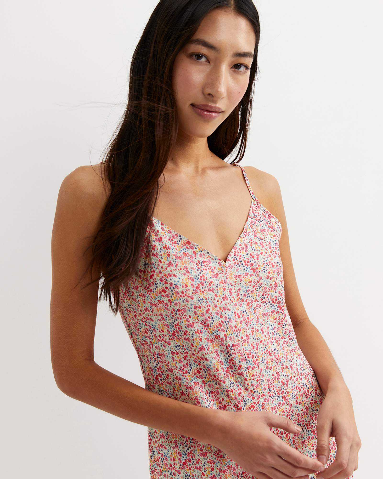 Phoebe Liberty Slip Dress in RED MULTI