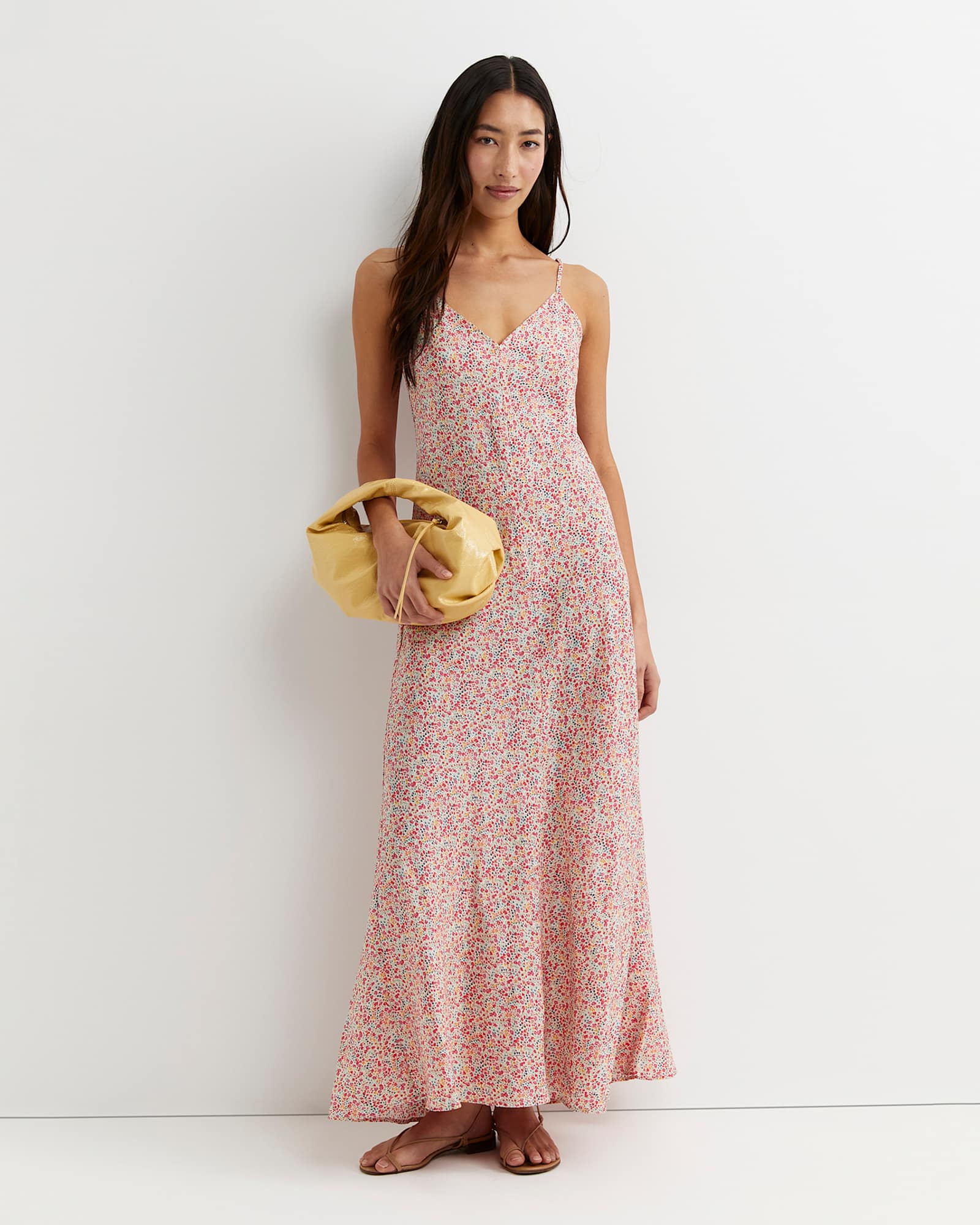 Phoebe Liberty Slip Dress in RED MULTI