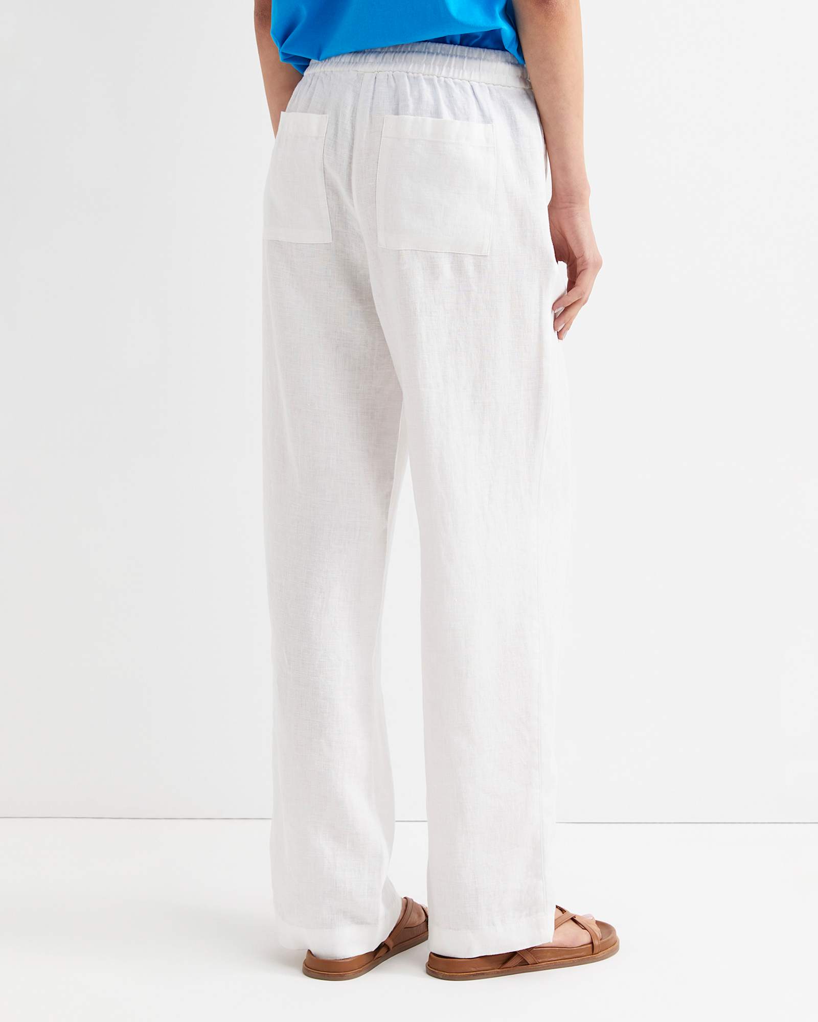 Lulu Drawcord Pant in WHITE