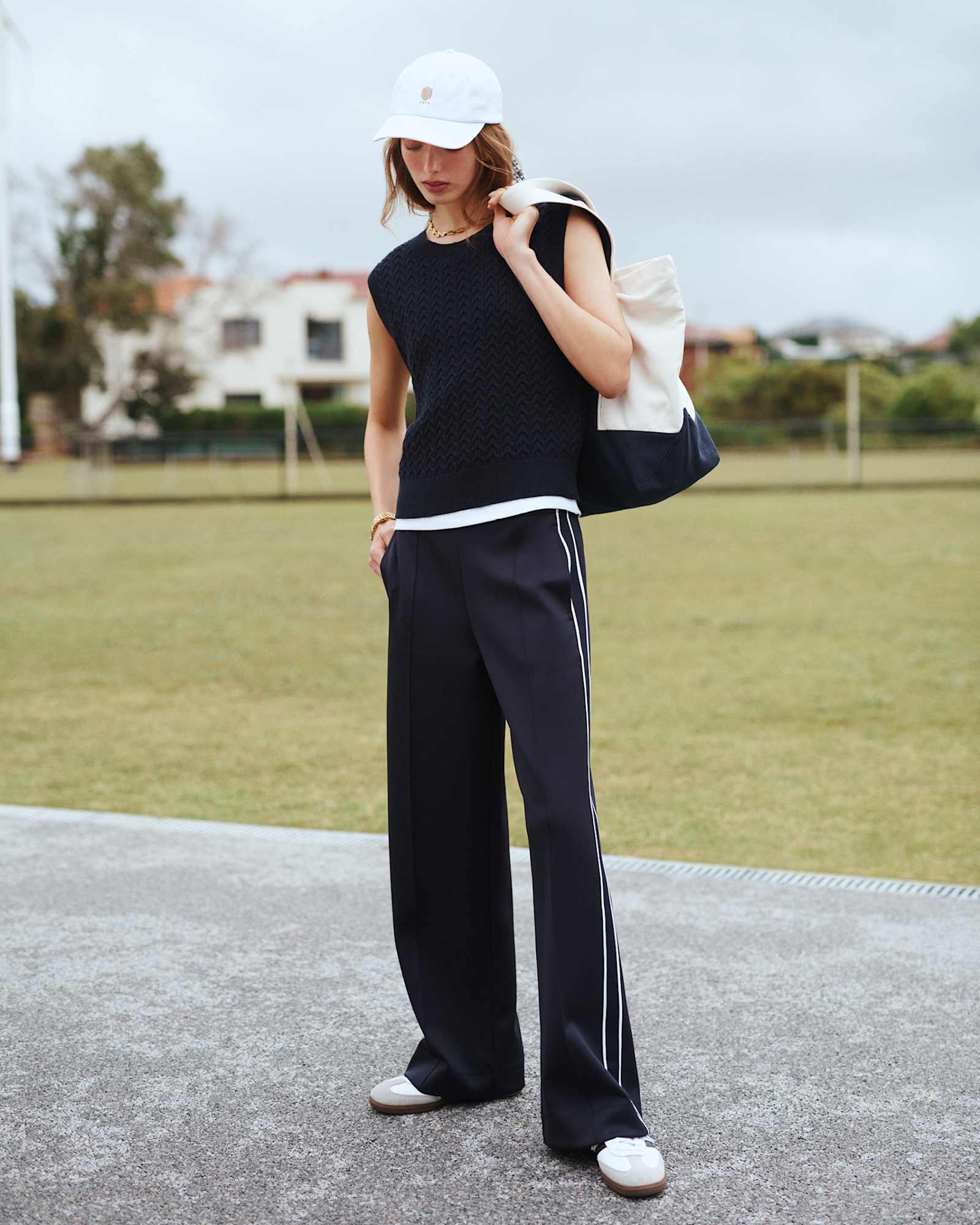 Lina Track Pant in NAVY MULTI