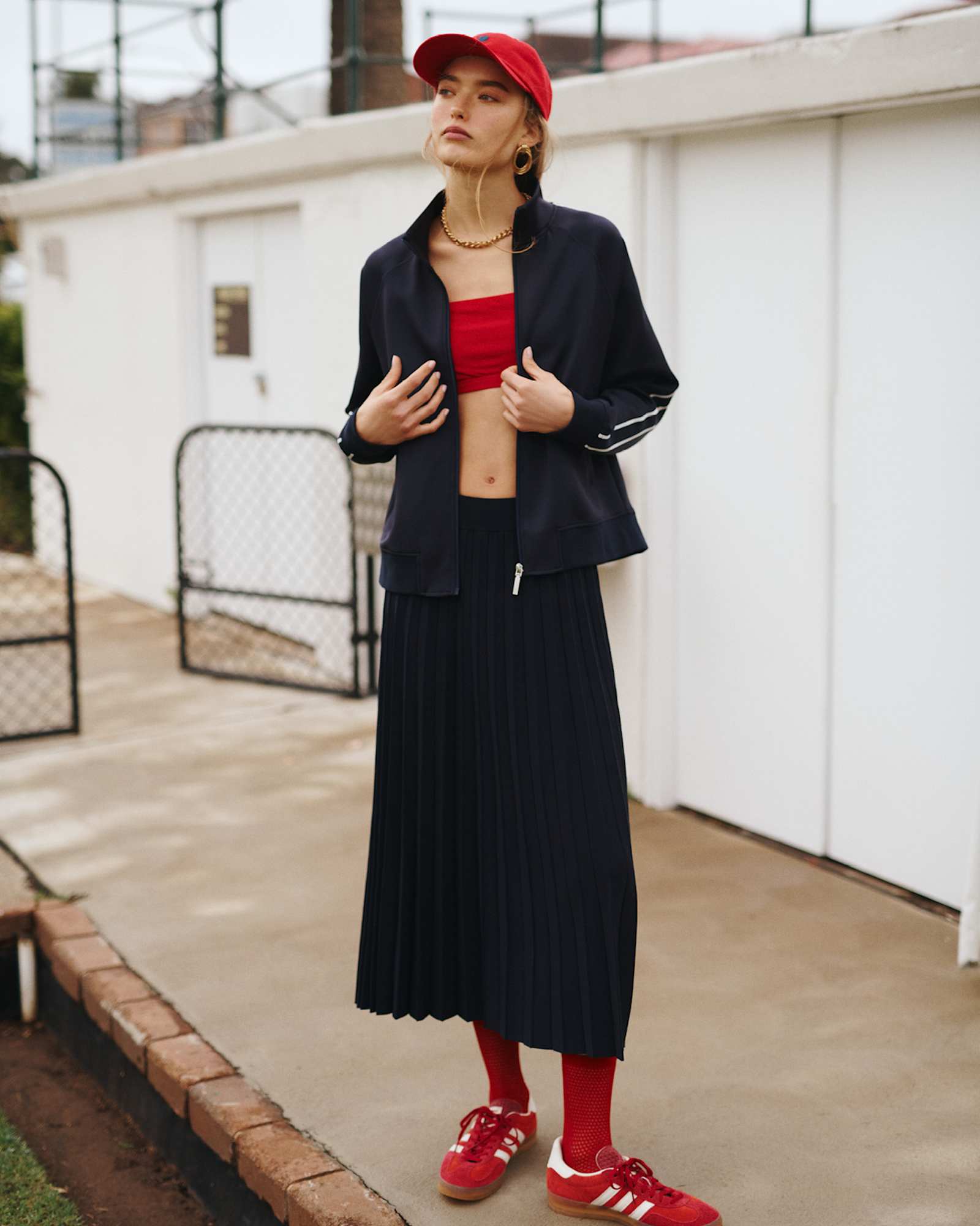 Maxine Milano Midi Skirt in NAVY